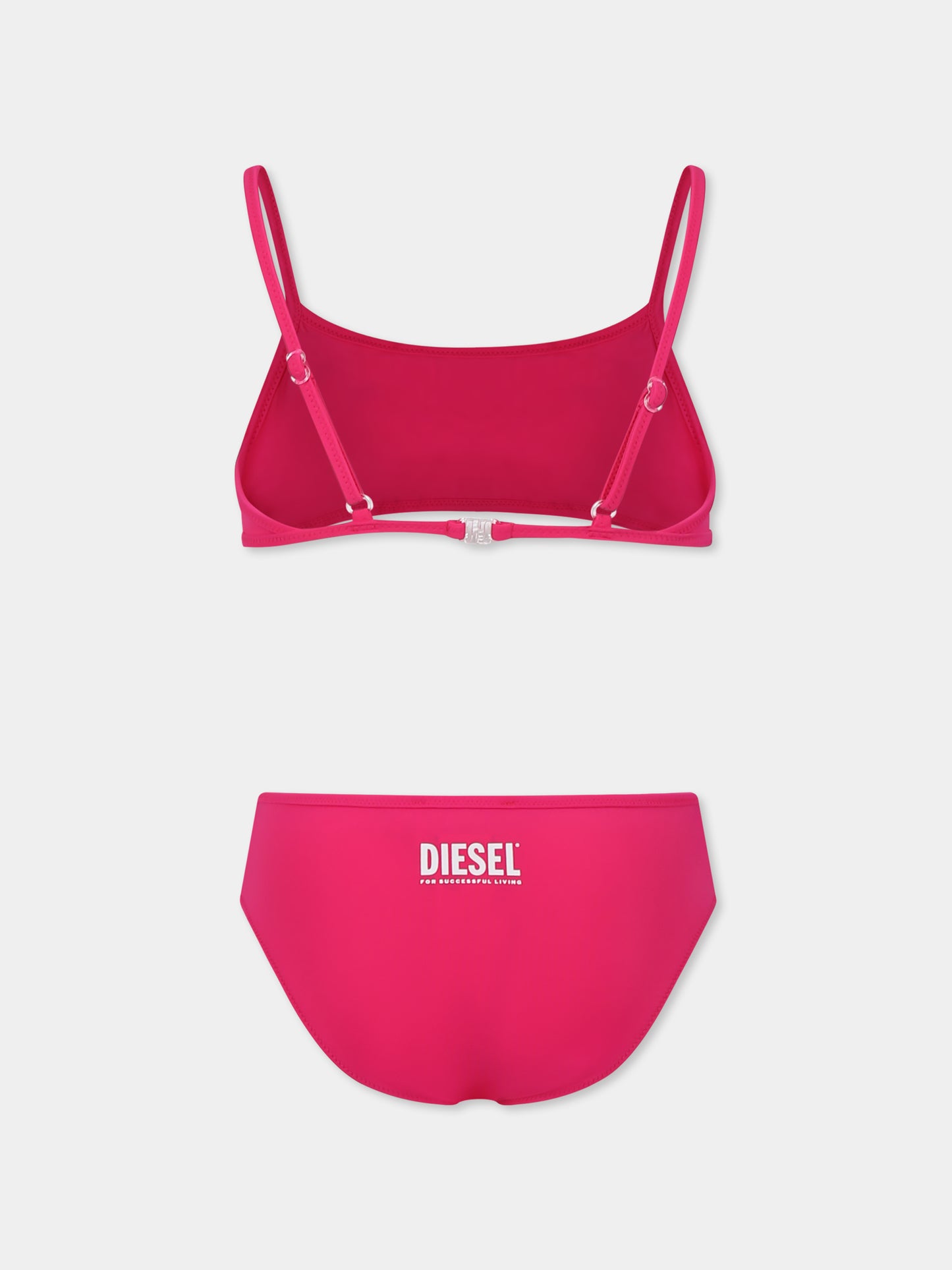Fuchsia bikini for girl with logo