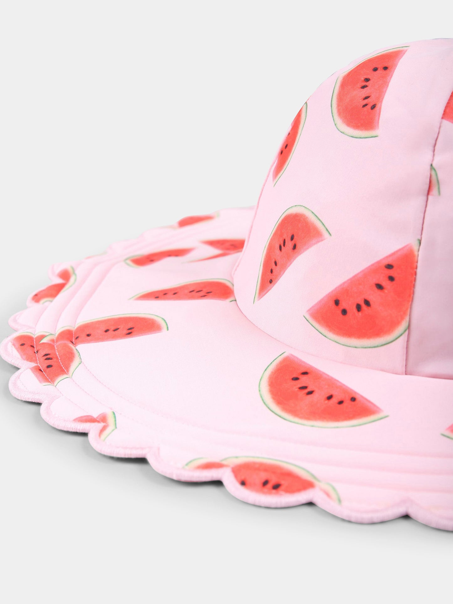 Pink cloch for girl with watermelon print