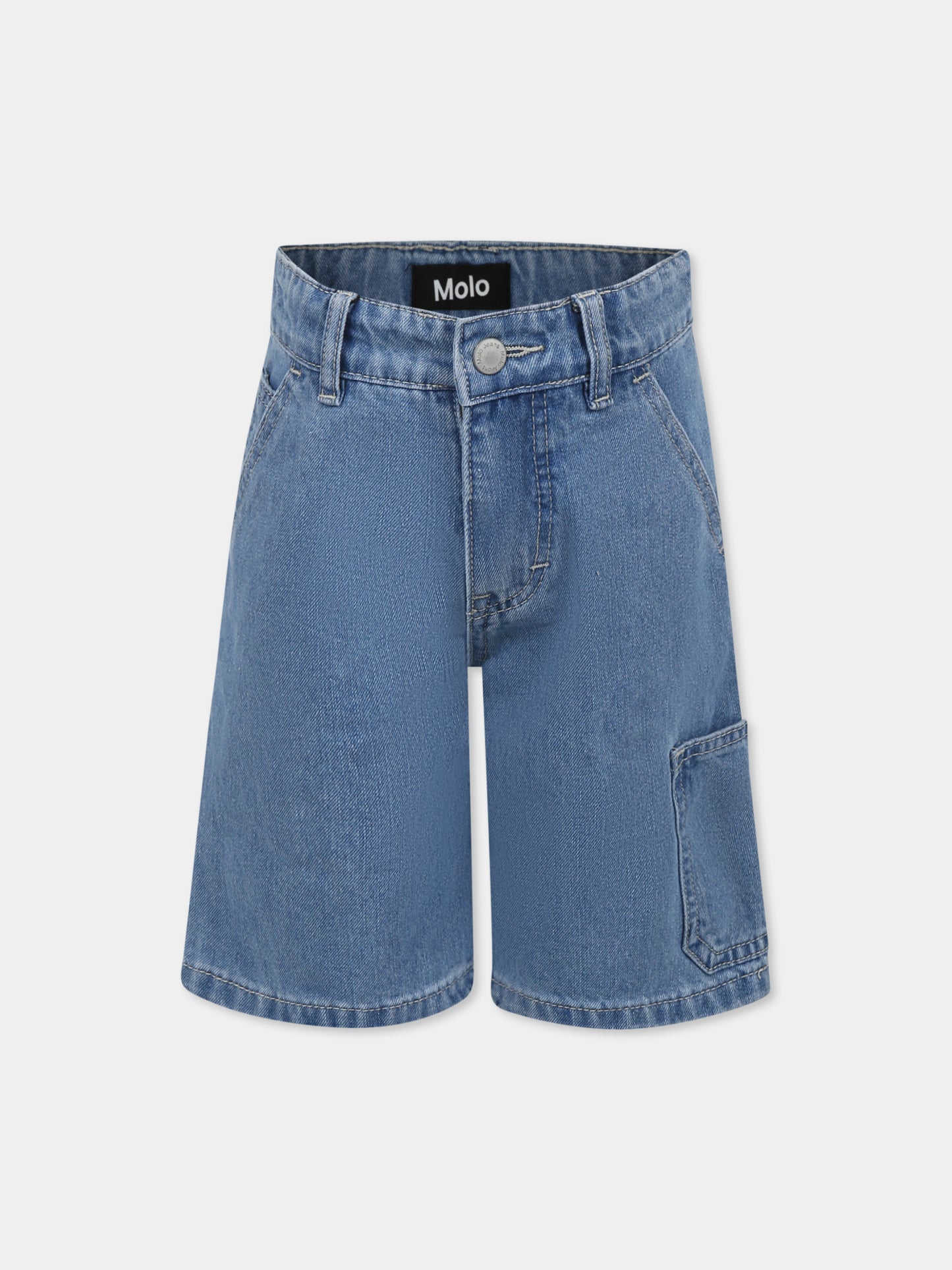 Shorts denim Archie per bambini con logo,Molo,6S25H104 5455