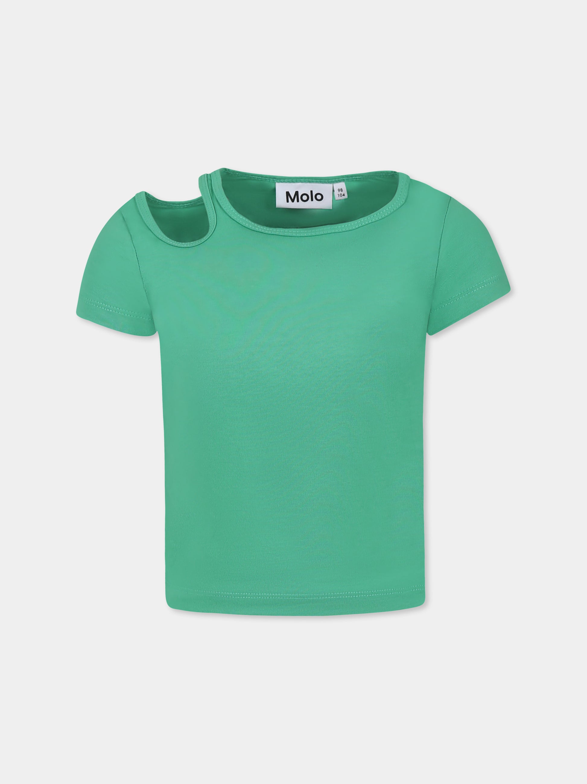 T-shirt Raja verde per bambina,Molo,2S25A217 5468