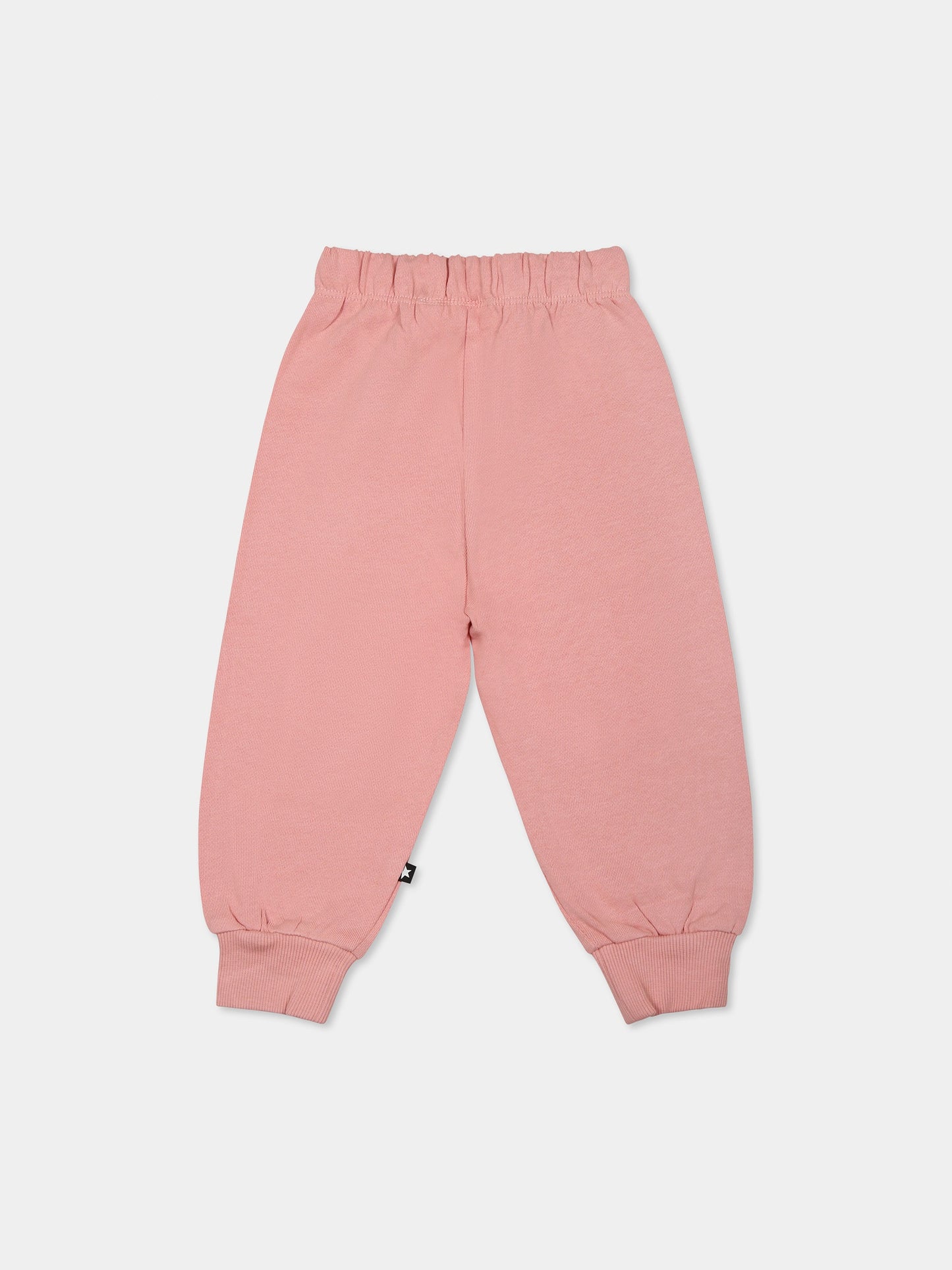Pink trousers for babykids with smile