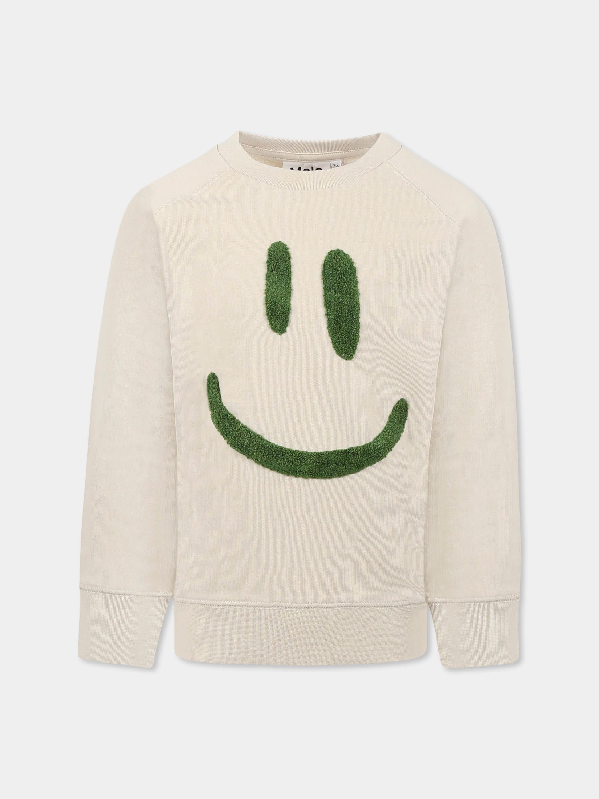 Felpa Mike avorio per bambini con smile,Molo,6S25J201 8955