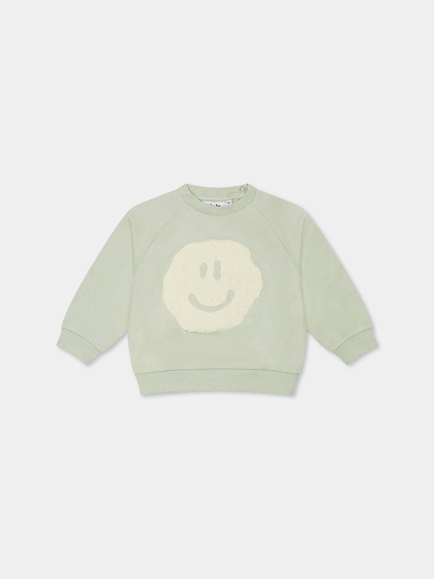 Felpa Disc verde per neonati con smile,Molo,6S25J203 5406
