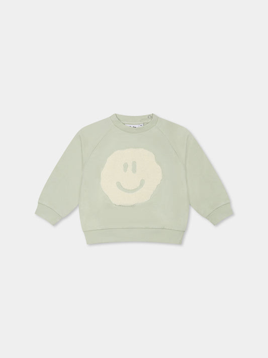 Felpa Disc verde per neonati con smile,Molo,6S25J203 5406