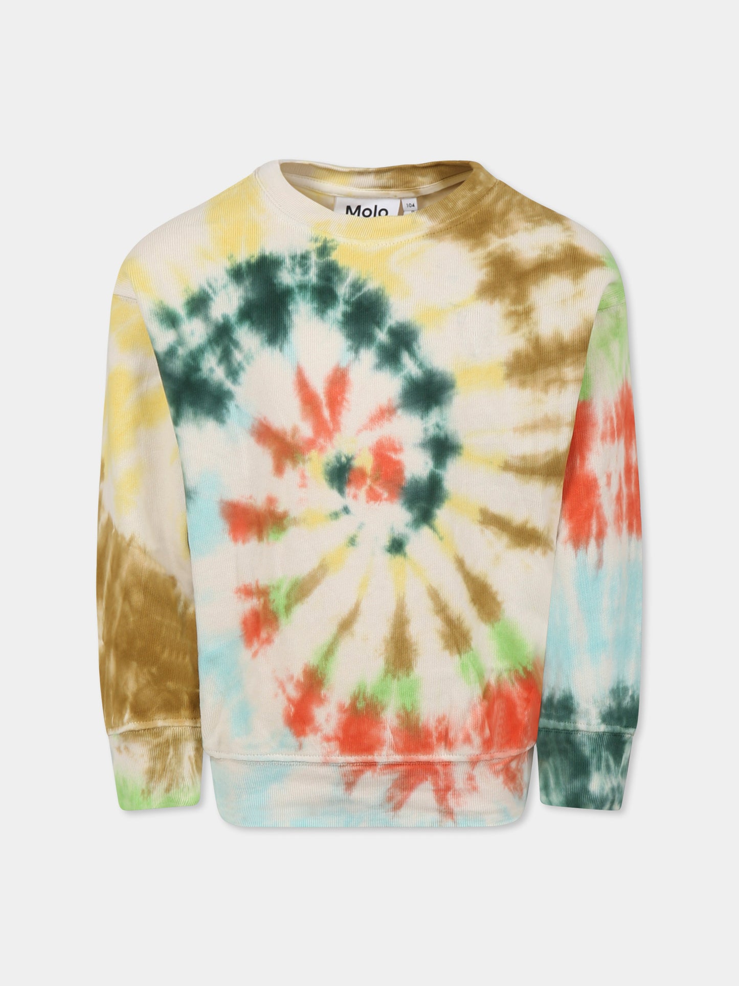 Felpa Memphis multicolor per bambini con stampa tie dye,Molo,6S25J208 9331