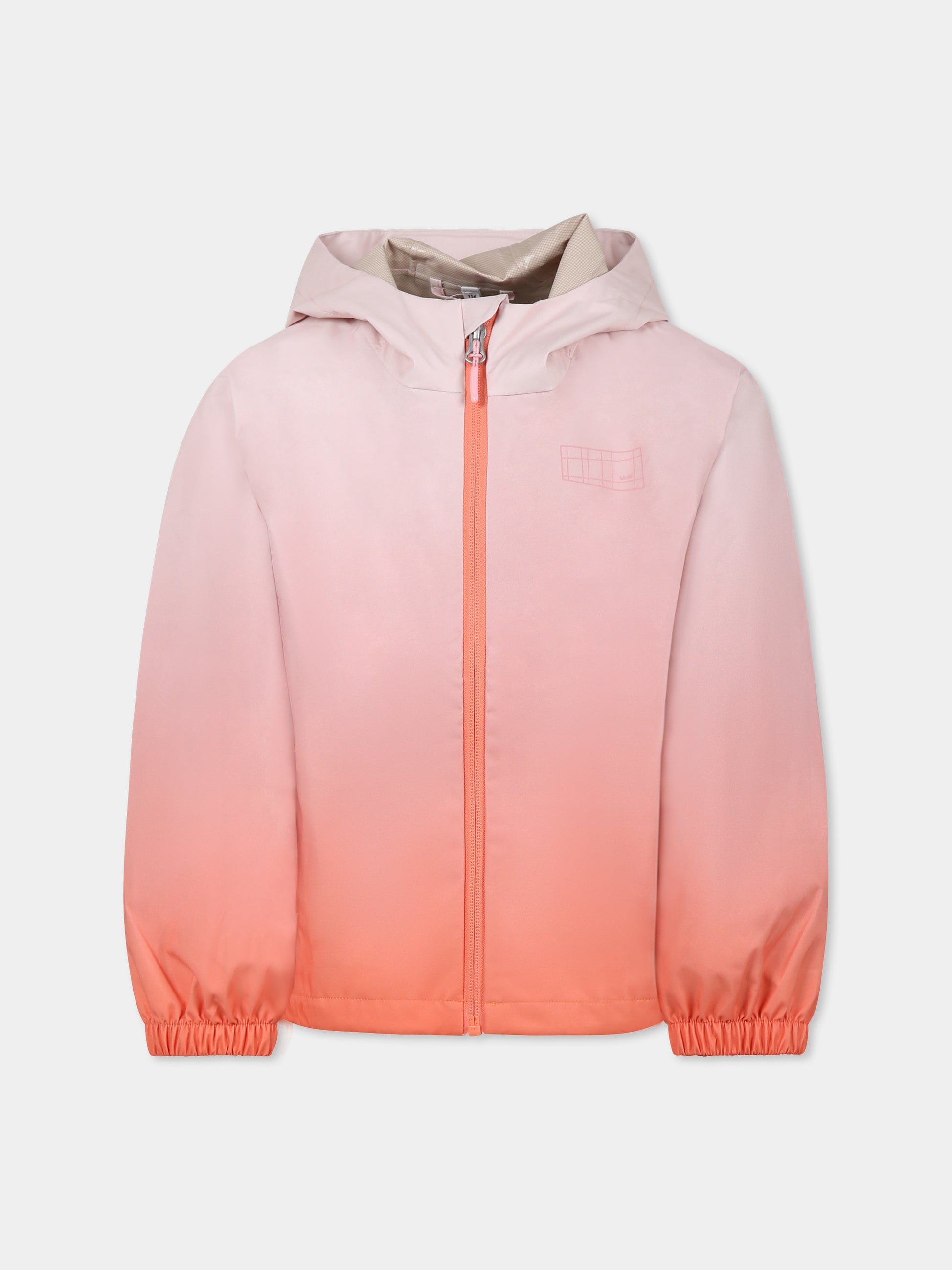 Giacca a vento Horizon rosa per bambina con logo,Molo,5S25M102 3933