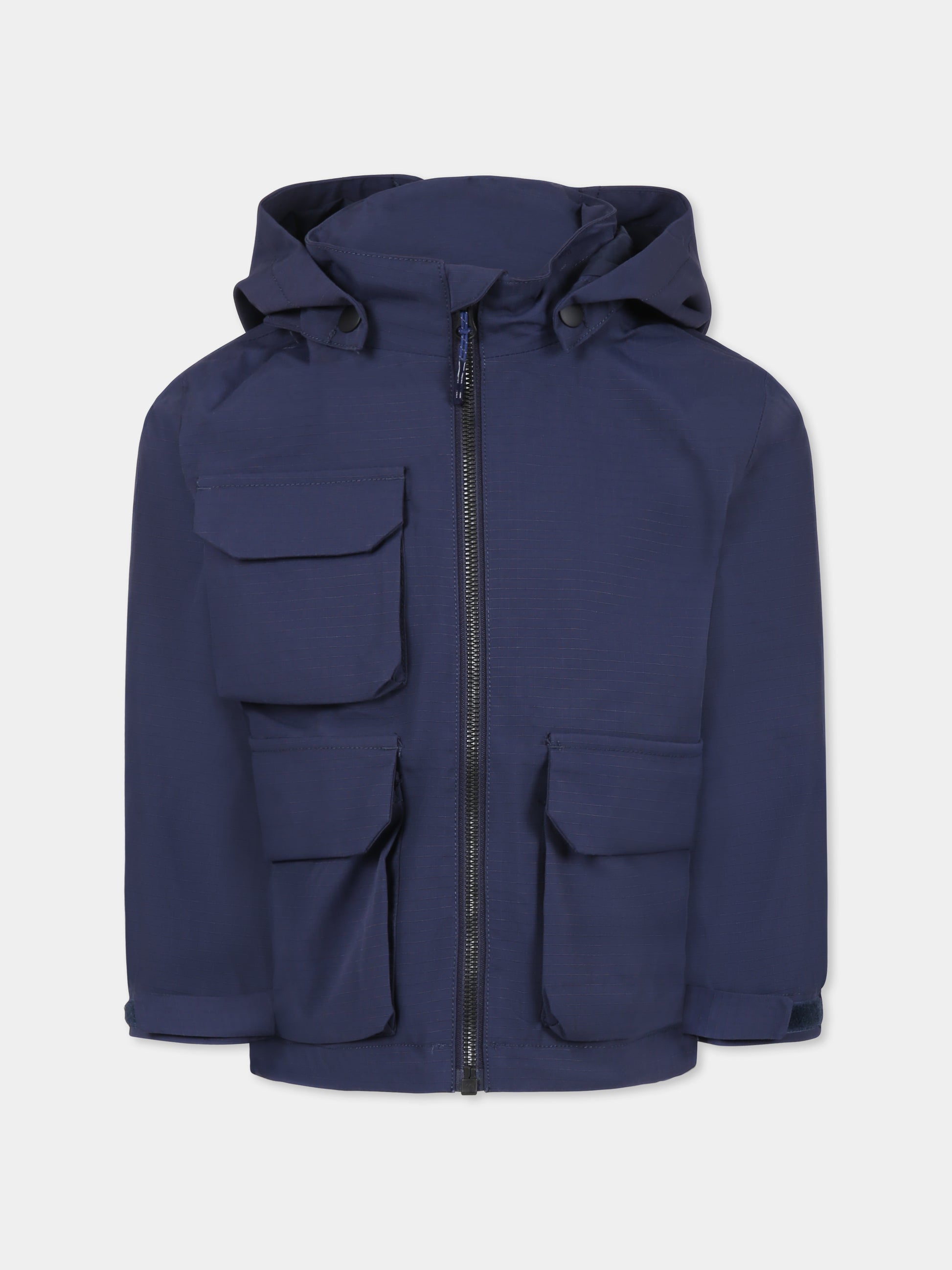 Giacca a vento Hobson blu per bambino con logo,Molo,5S25M311 5490