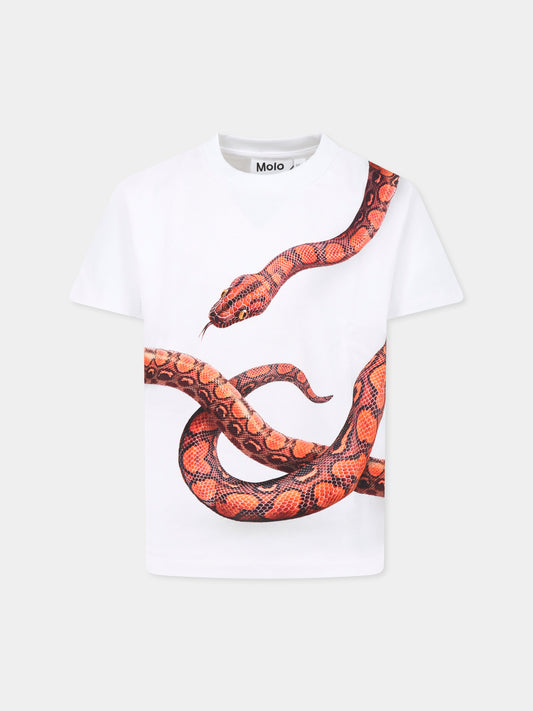 T-shirt Rubin bianca per bambino con serpente,Molo,1S25A223 3866
