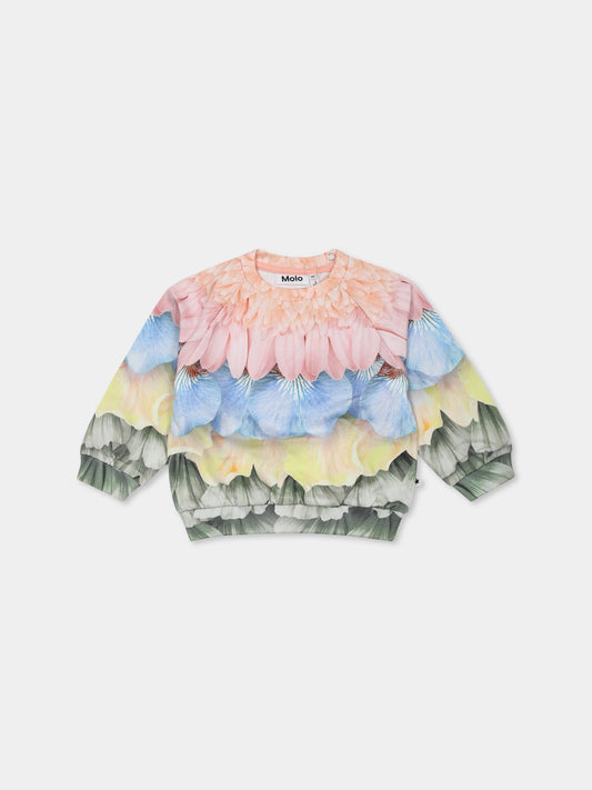 Felpa Disc multicolor per neonata con petali,Molo,4S25J201 3909