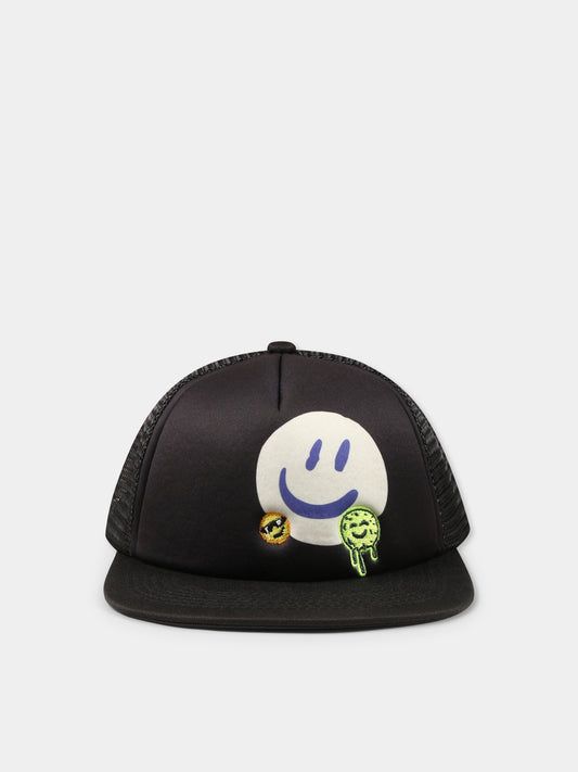 Cappello Big Shadow nero per bambino con smile,Molo,7S25Y307 3823