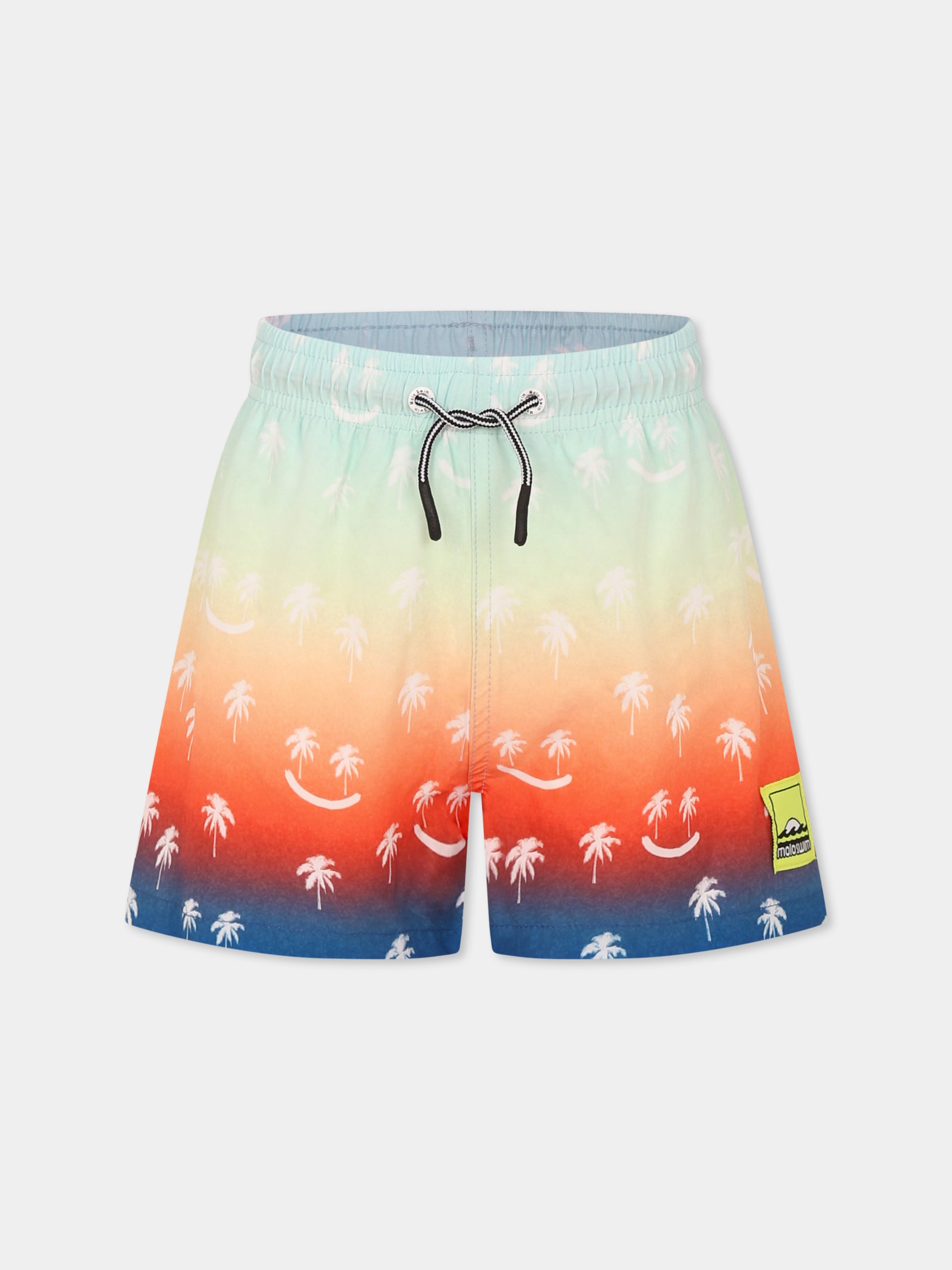 Boxer Niko multicolor per bambino con smile e palme,Molo,8S25P403 3805