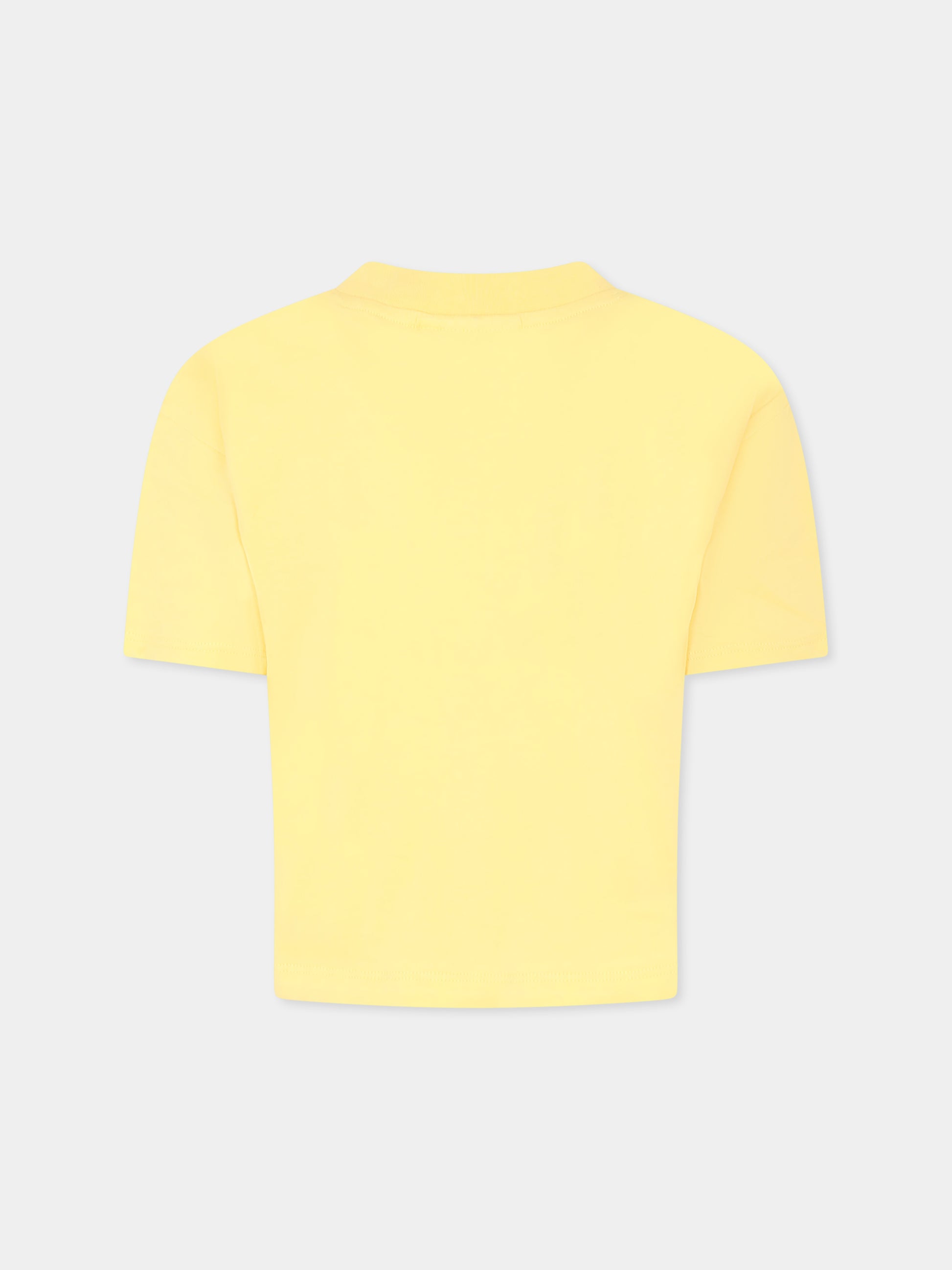 T-shirt Reinette gialla per bambina con fiori,Molo,2S25A210 3935