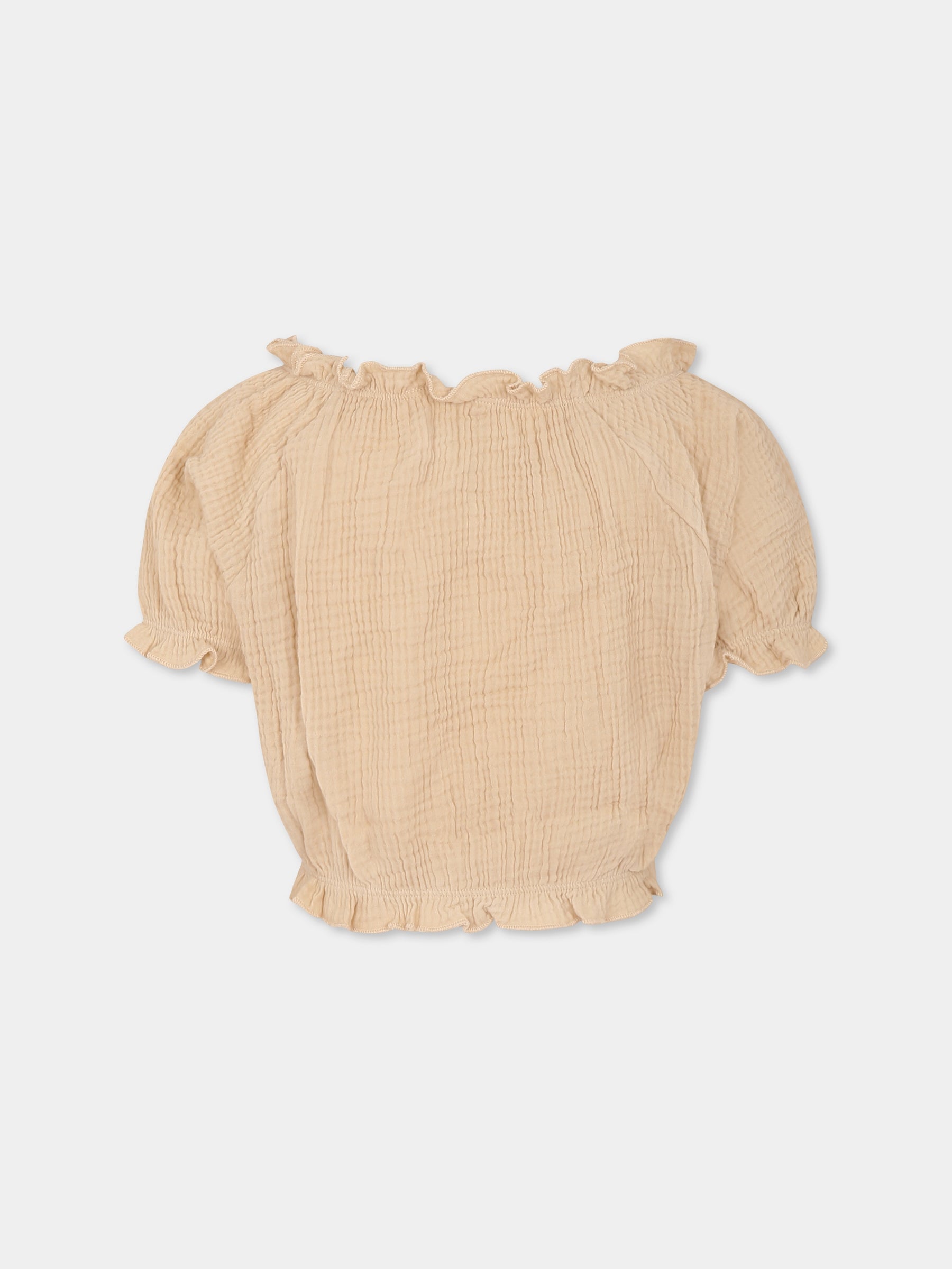 Top Rafaela crop beige per bambina,Molo,2S25C302 5410