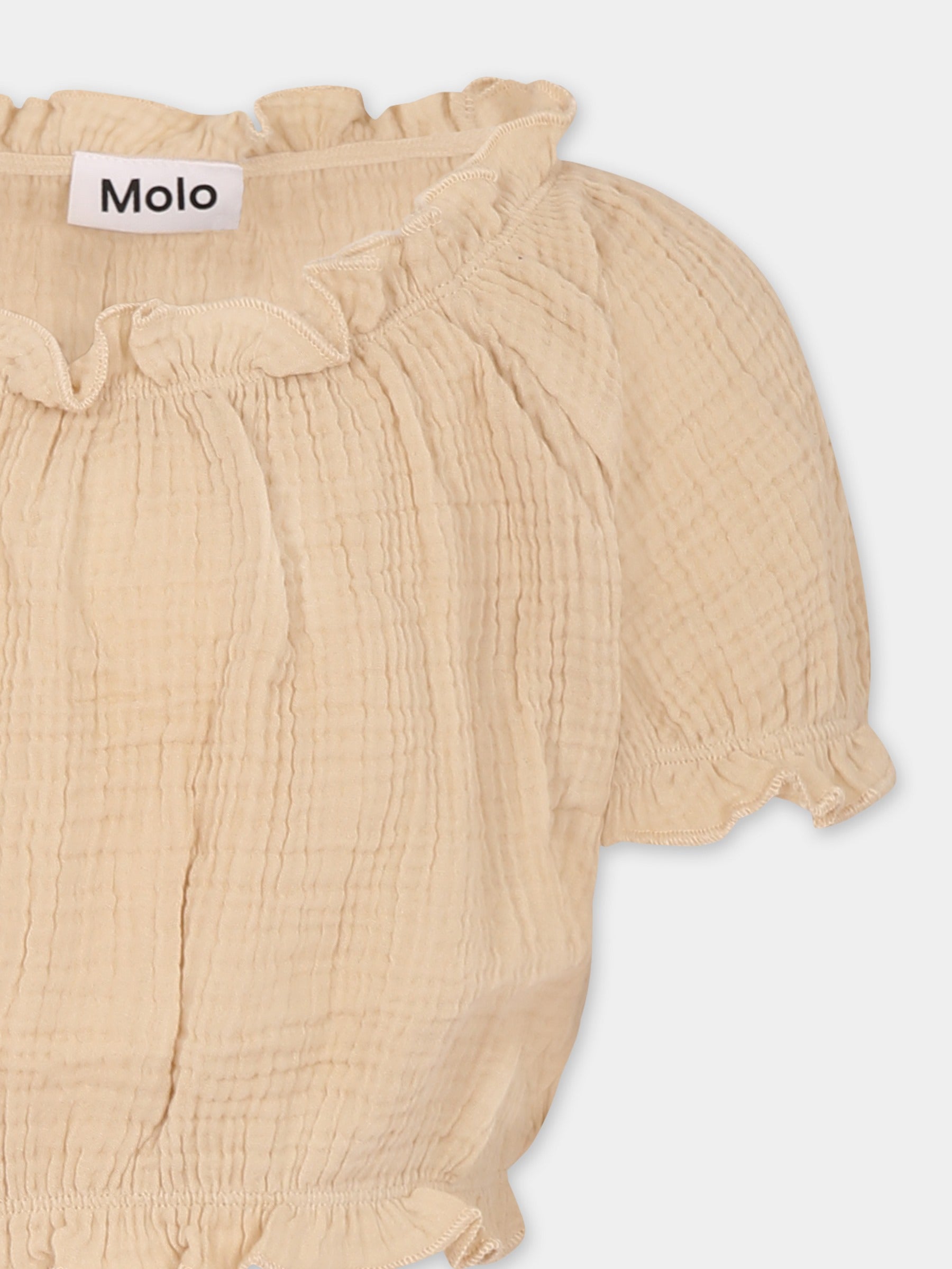 Top Rafaela crop beige per bambina,Molo,2S25C302 5410