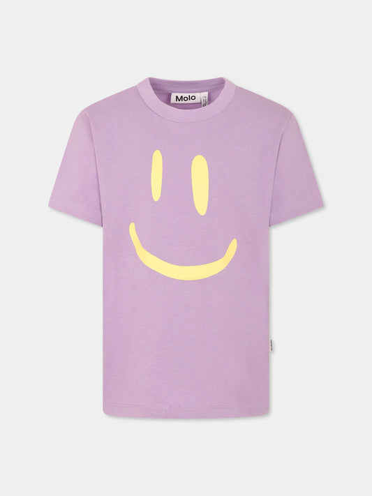 T-shirt Roxo viola per bambini con smile,Molo,6S25A201 5437