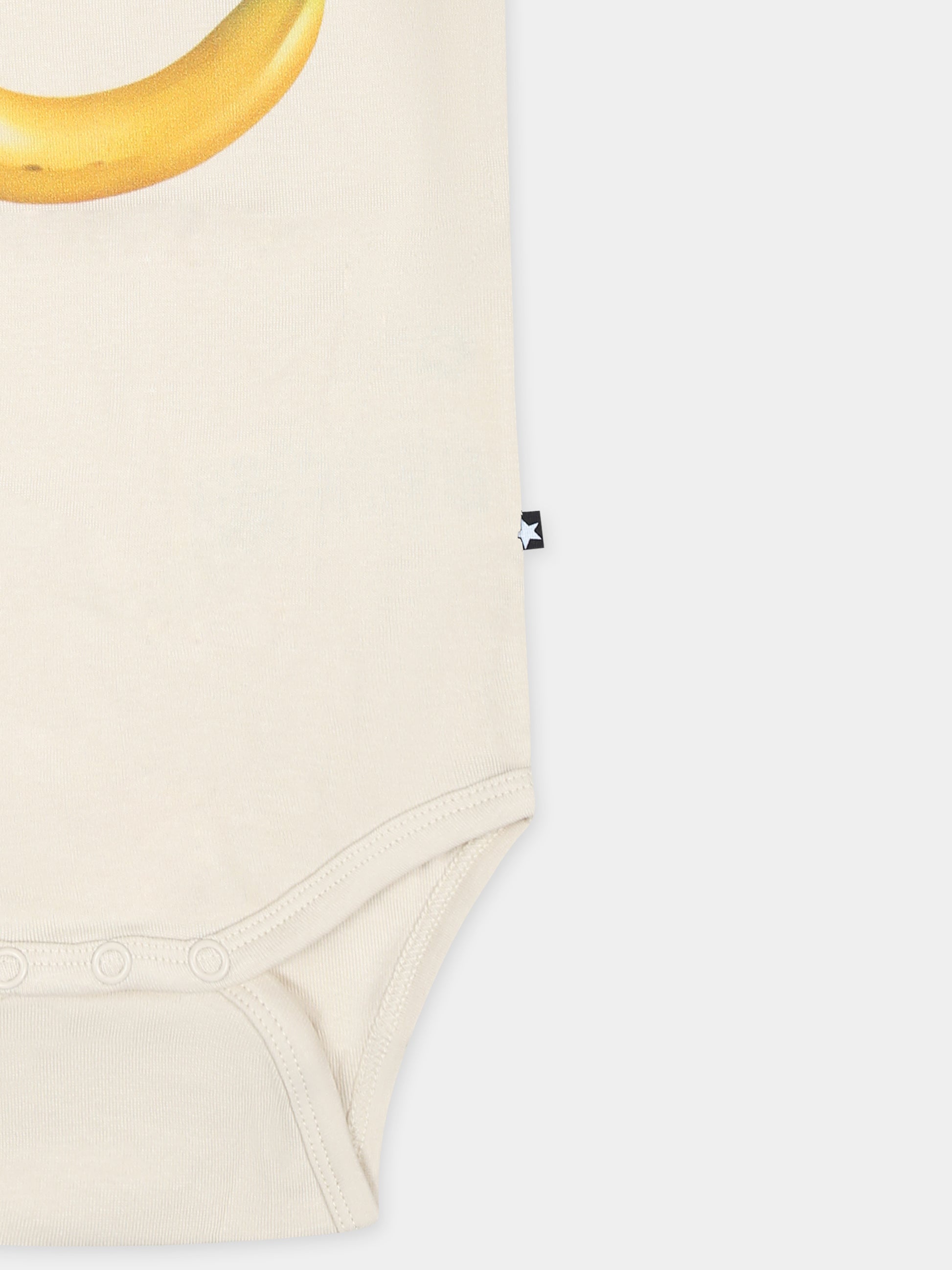 Body Fossie avorio per neonati con smile e banana,Molo,6S25B101 9339