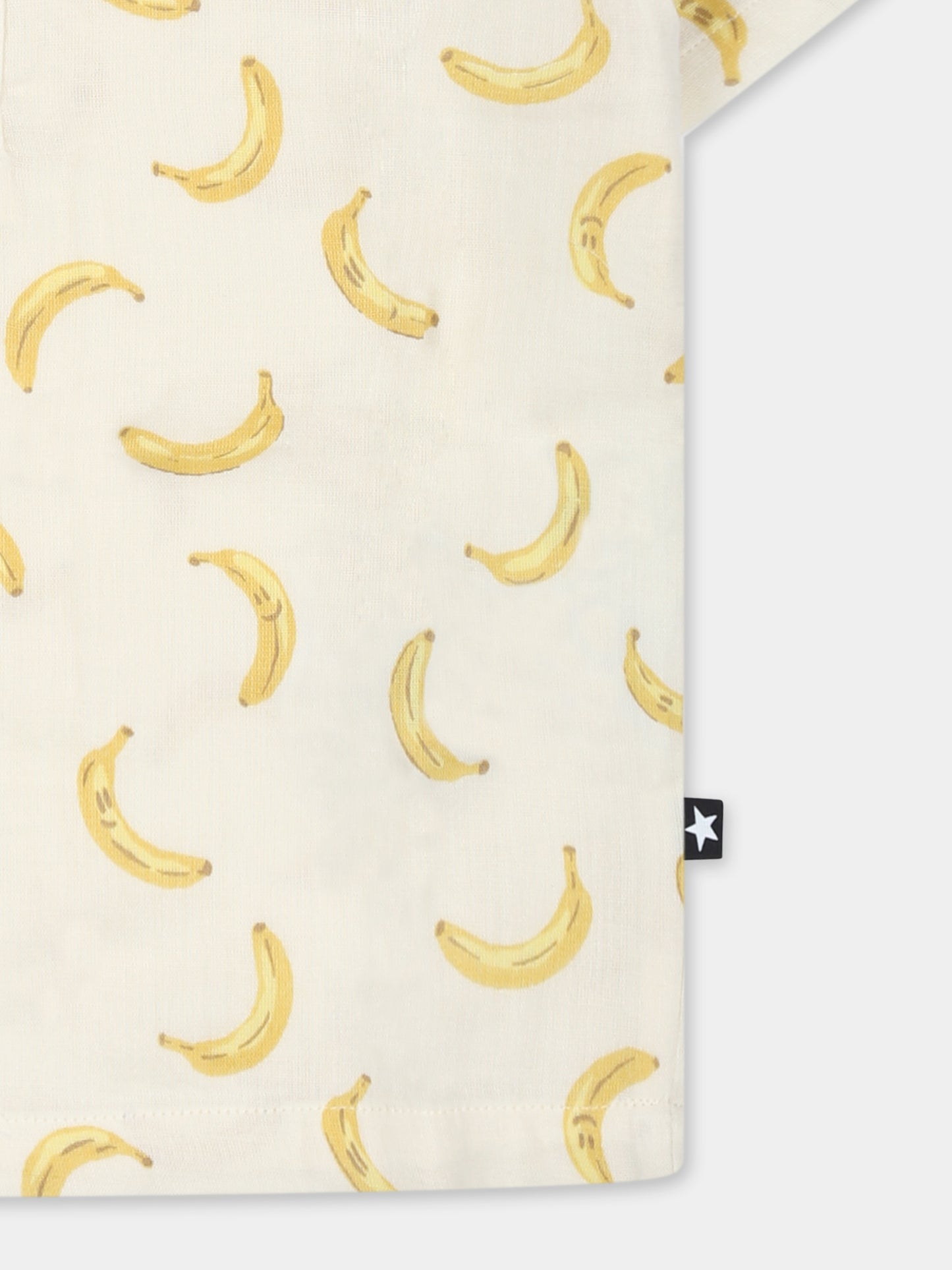 Camicia Ever avorio per neonati con banana all over,Molo,6S25C103 9358