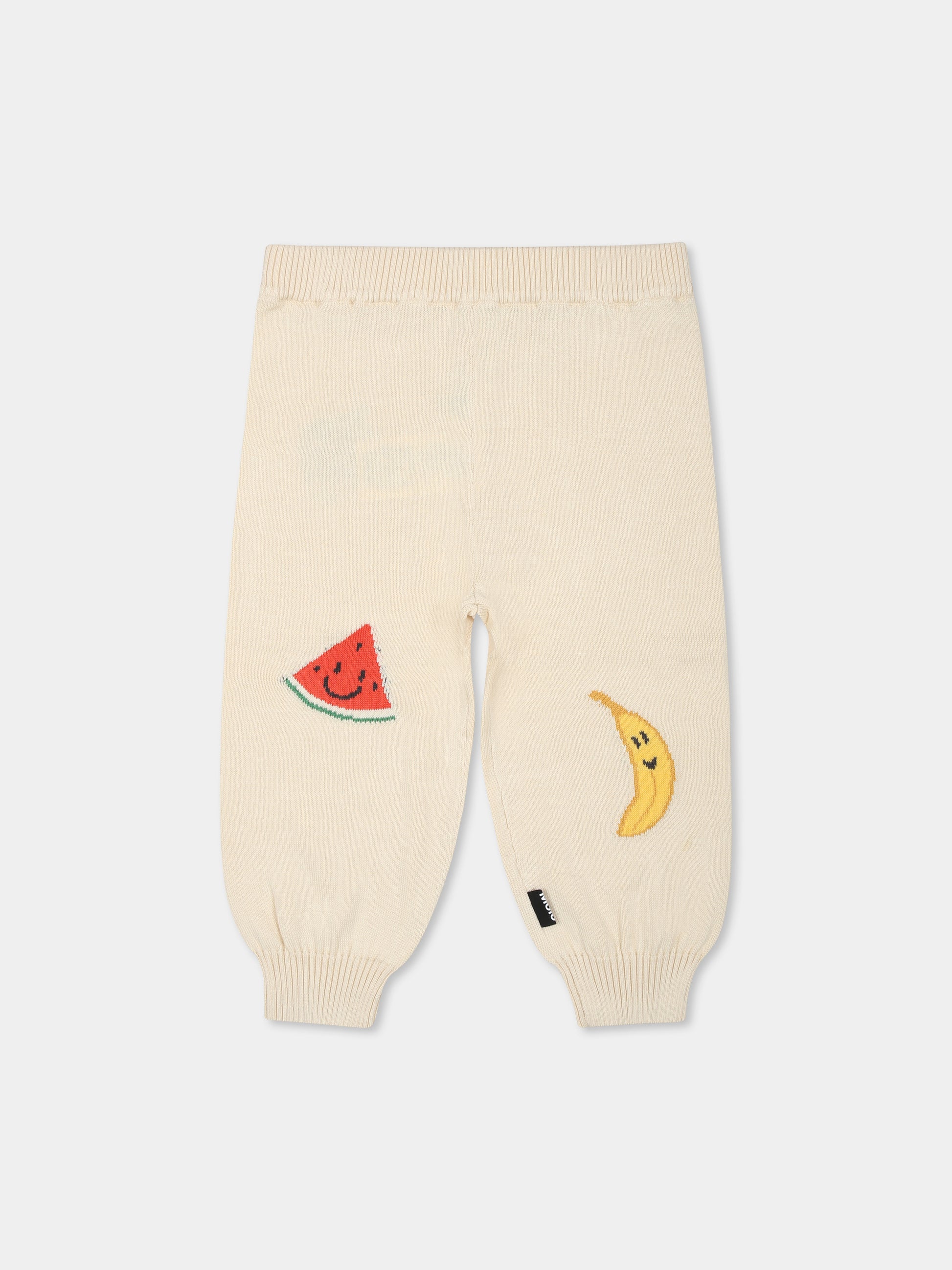 Pantaloni Sol avorio per neoanti con frutta,Molo,6S25I211 3856