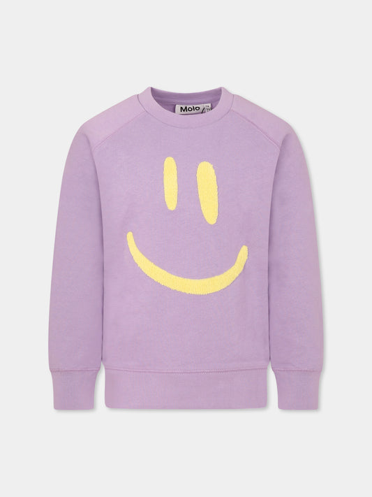Felpa Mike viola per bambini con smile,Molo,6S25J201 5437