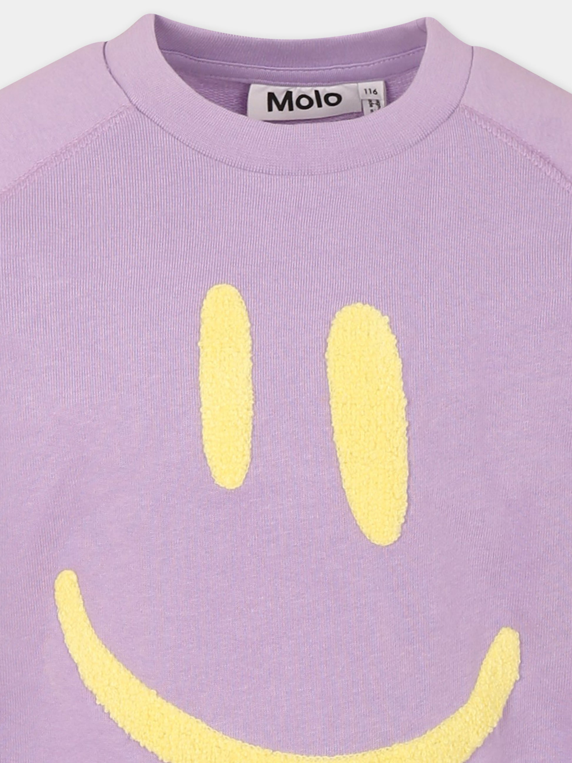 Felpa Mike viola per bambini con smile,Molo,6S25J201 5437
