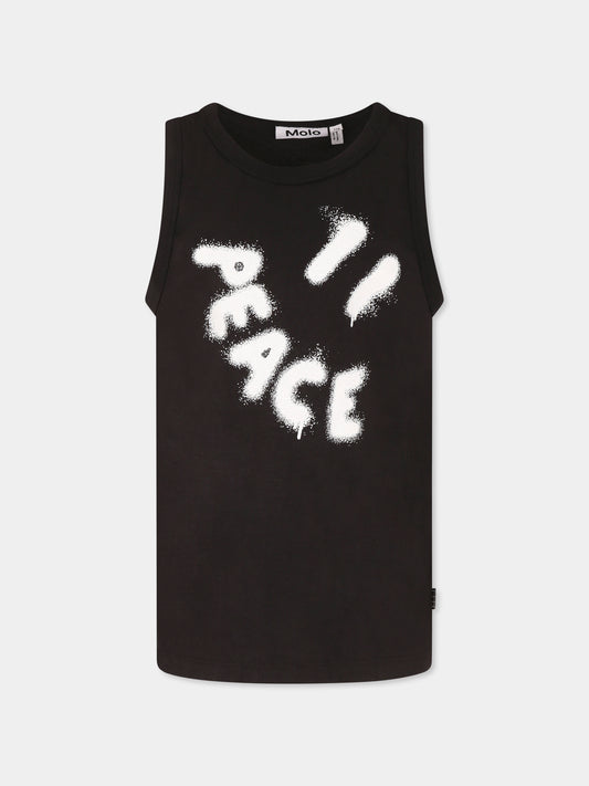 Canotta Rave nera per bambino con scritta,Molo,1S25A101 0099