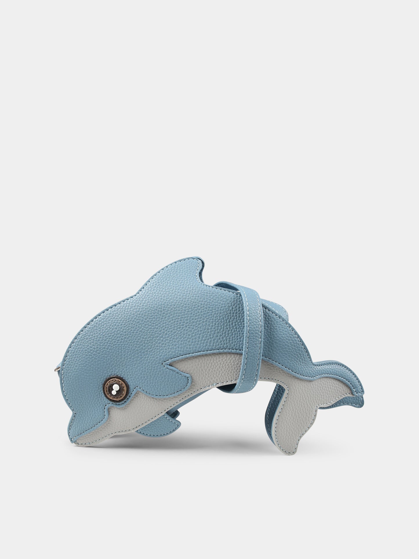 Borsa celeste per bambina con delfino,Molo,7S25V107 5461