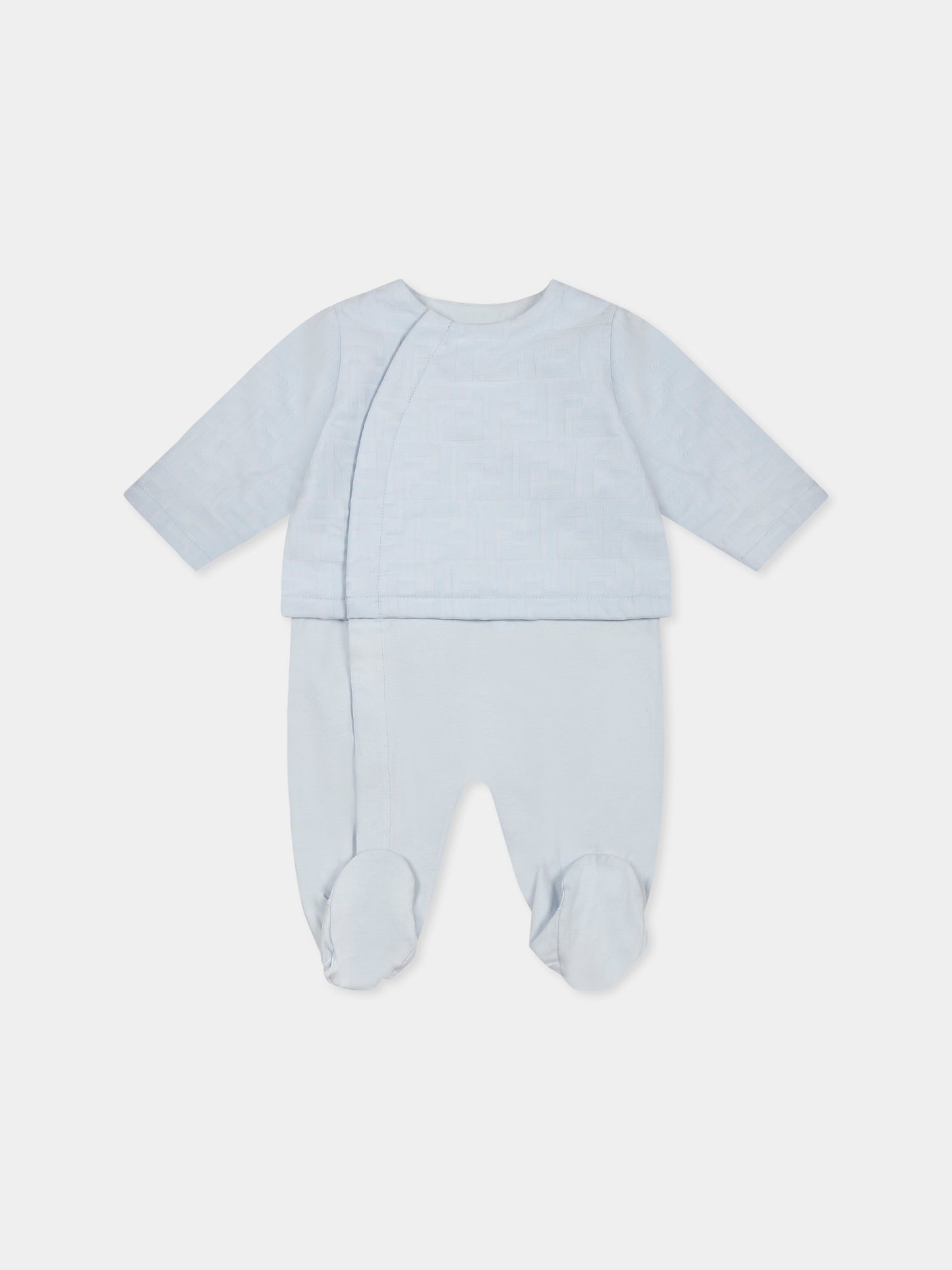Light blue babygrow set for baby boy with FF