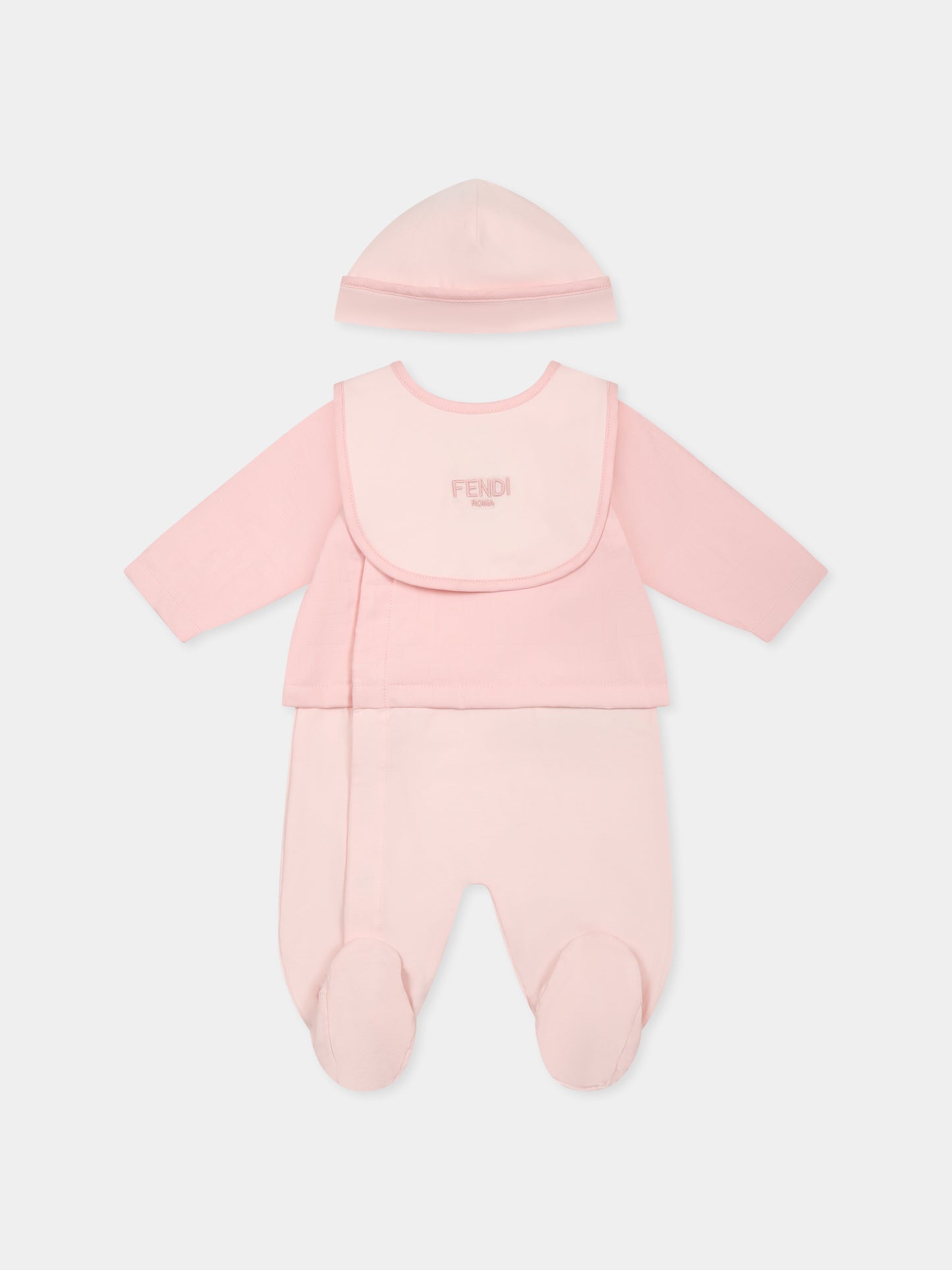 Pink babygrow set for baby girl with FF