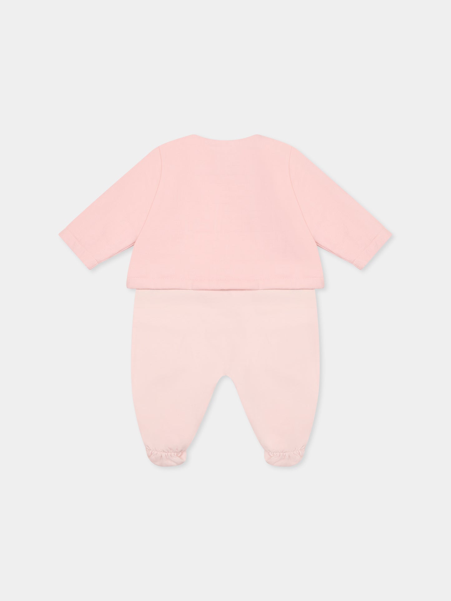 Pink babygrow set for baby girl with FF