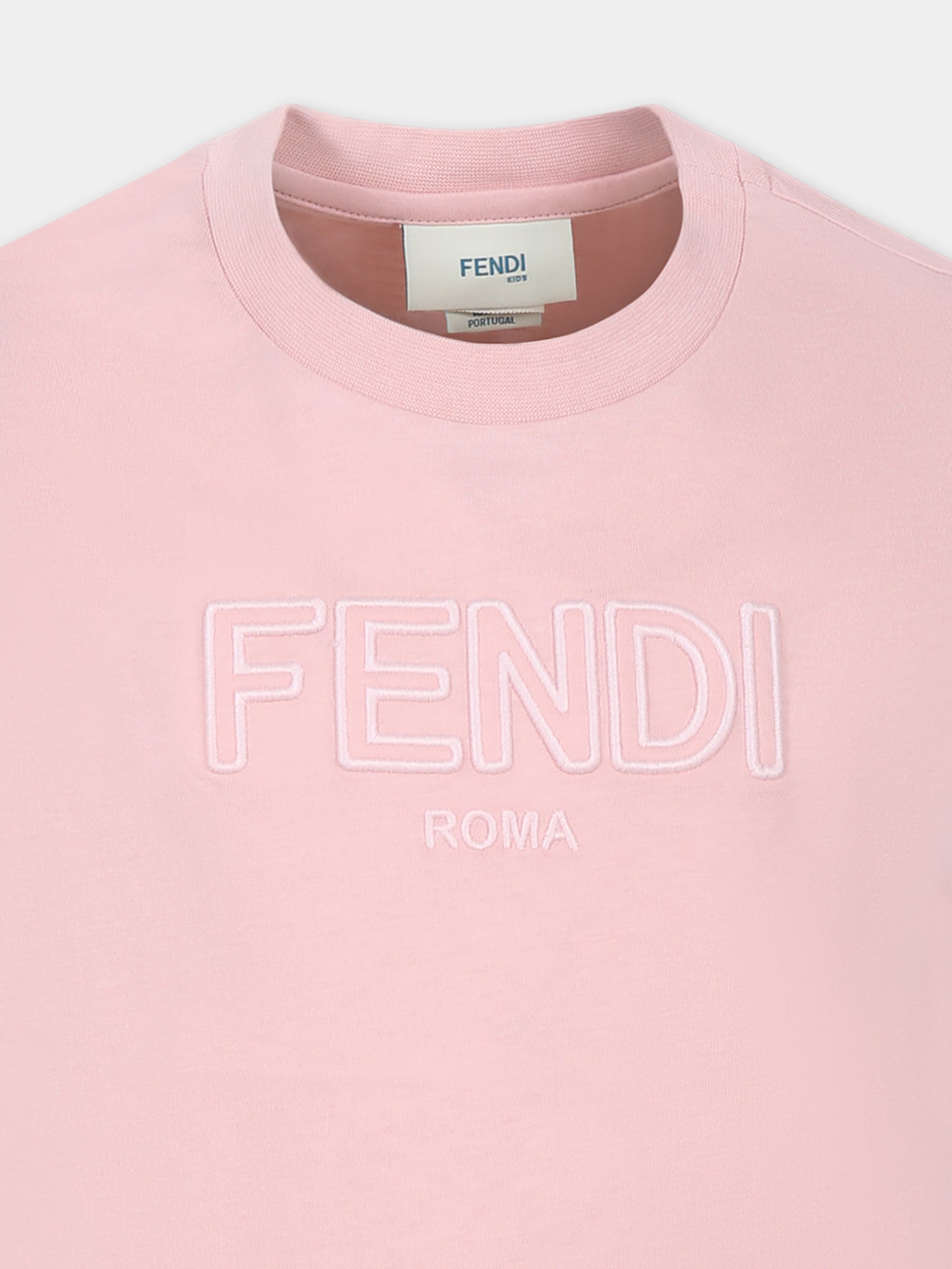 Pink t-shirt for girl with logo