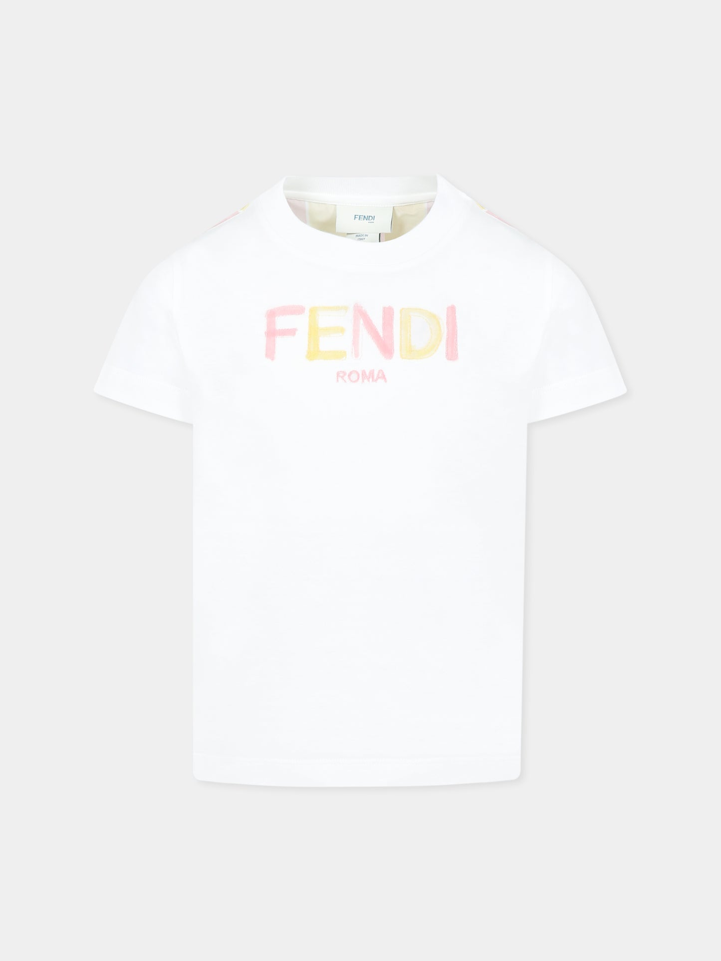 White t-shirt for girl with logo