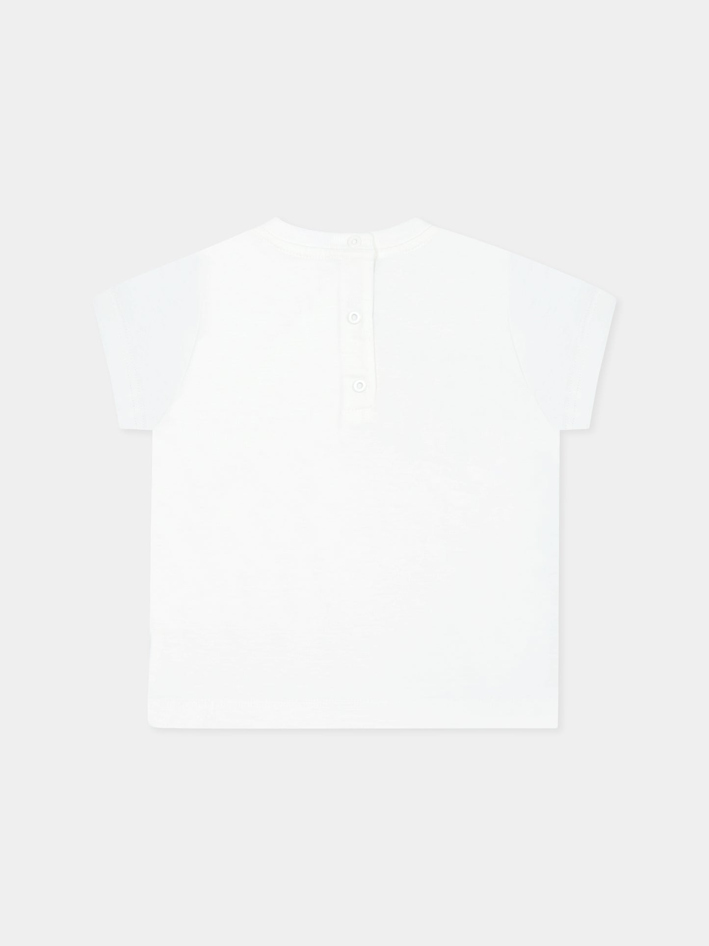 White t-shirt for baby girl with logo