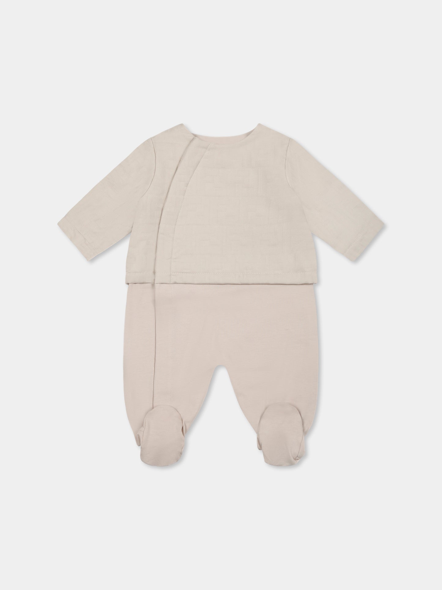 Beige babygrow set for babykids with FF