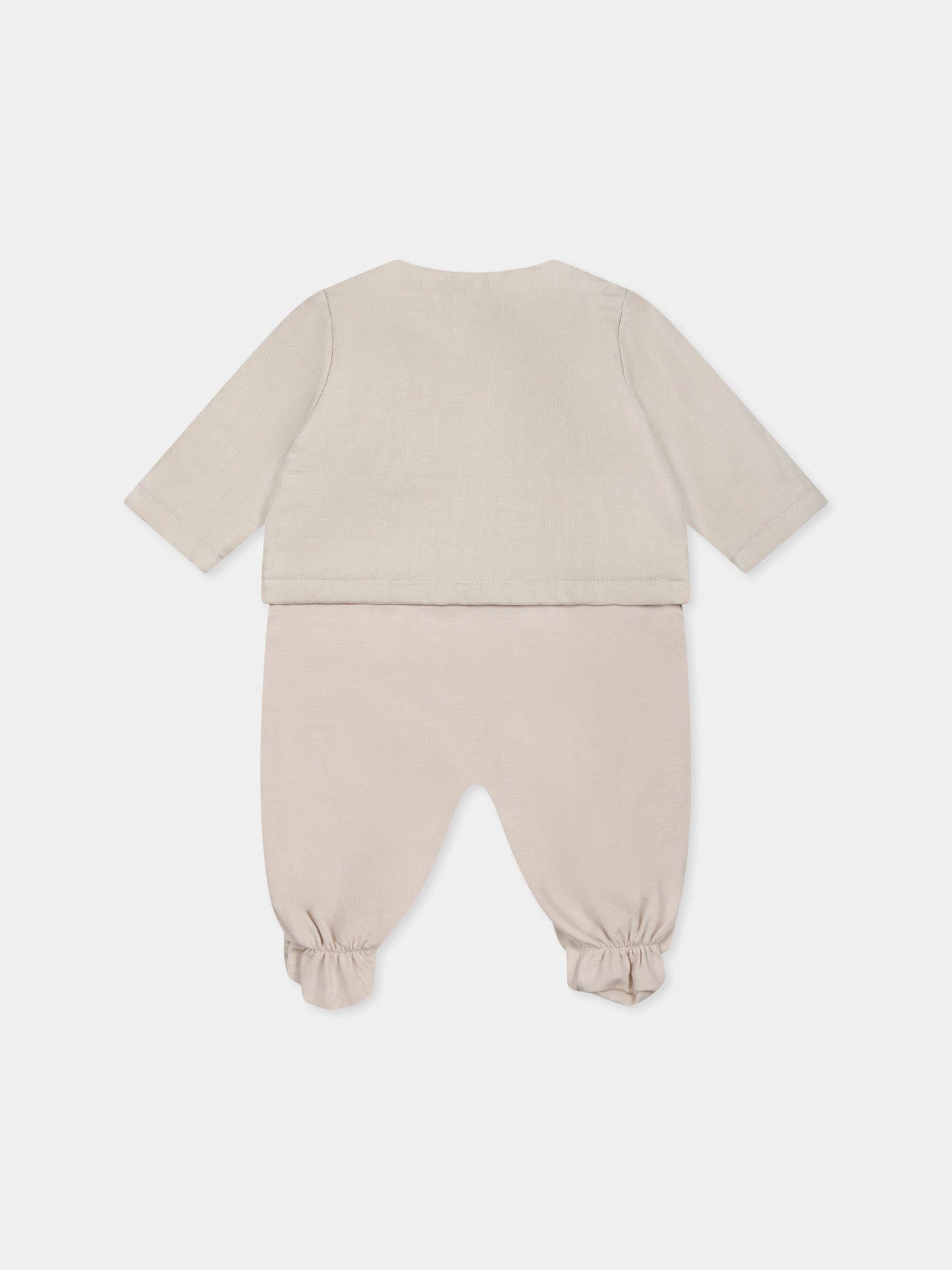 Beige babygrow set for babykids with FF