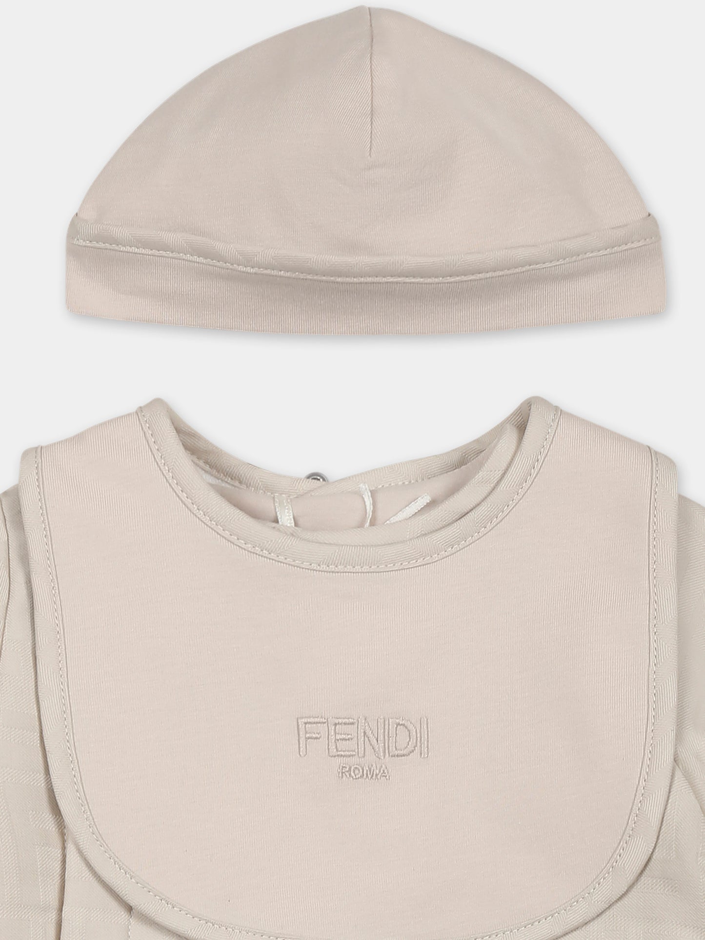 Beige babygrow set for babykids with FF