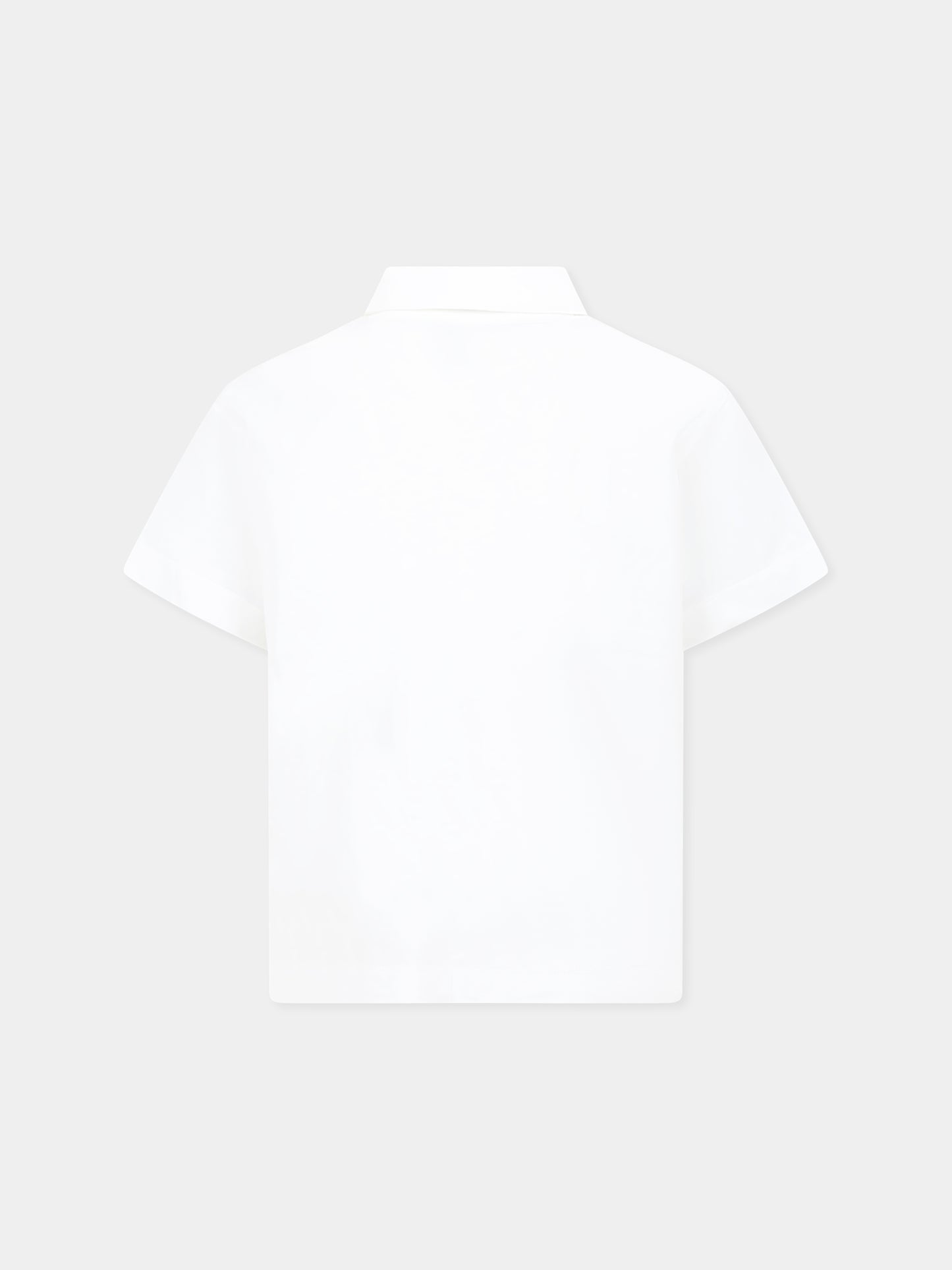 White polo shirt for boy with FF