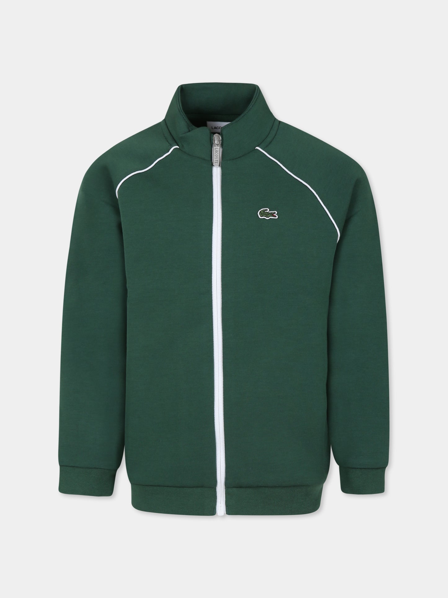 Felpa verde per bambino con coccodrillo,Lacoste,SJ2152 132 -