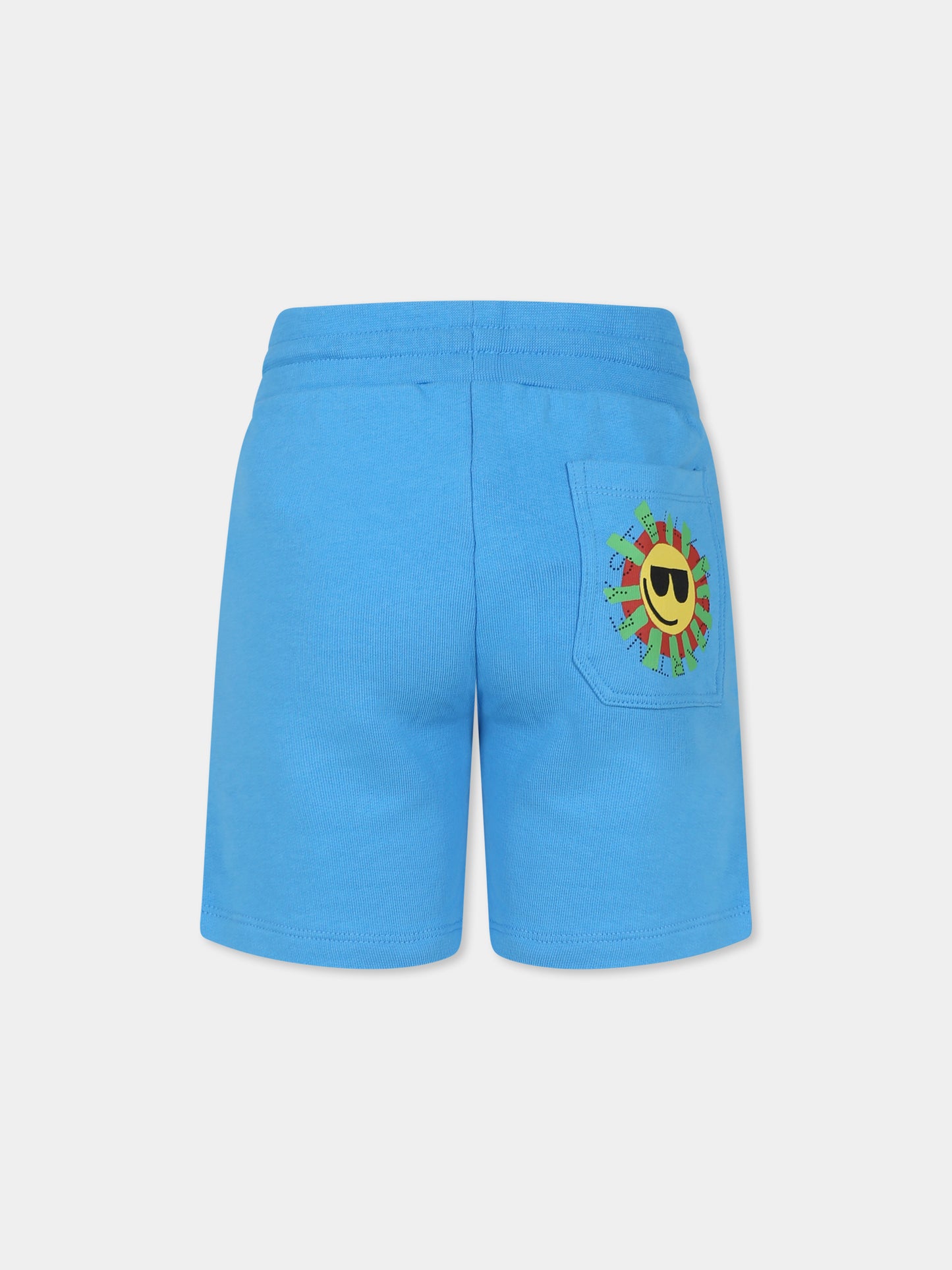 Shorts grigi per bambino con stampa sole,Stella Mccartney Kids,TU6Q79 Z0499 673