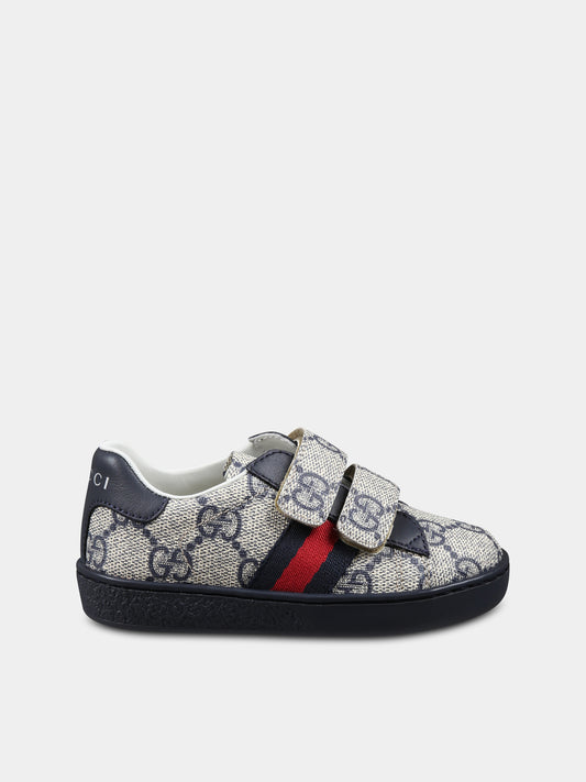 Sneakers multicolor per bambino con dettaglio Web,Gucci Kids,463088 FACYF 4055
