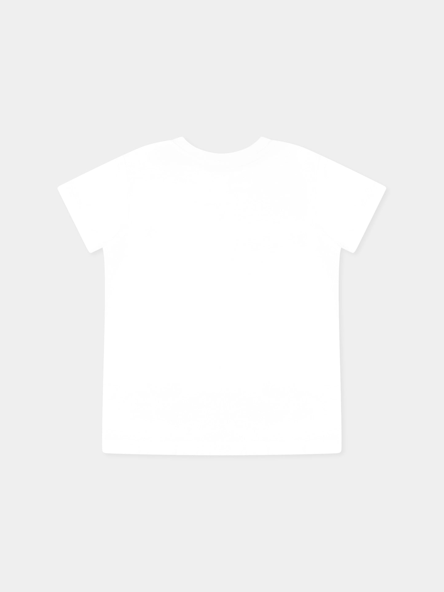 T-shirt bianca per neonati con logo,Gucci Kids,548034 XJGPI 9214
