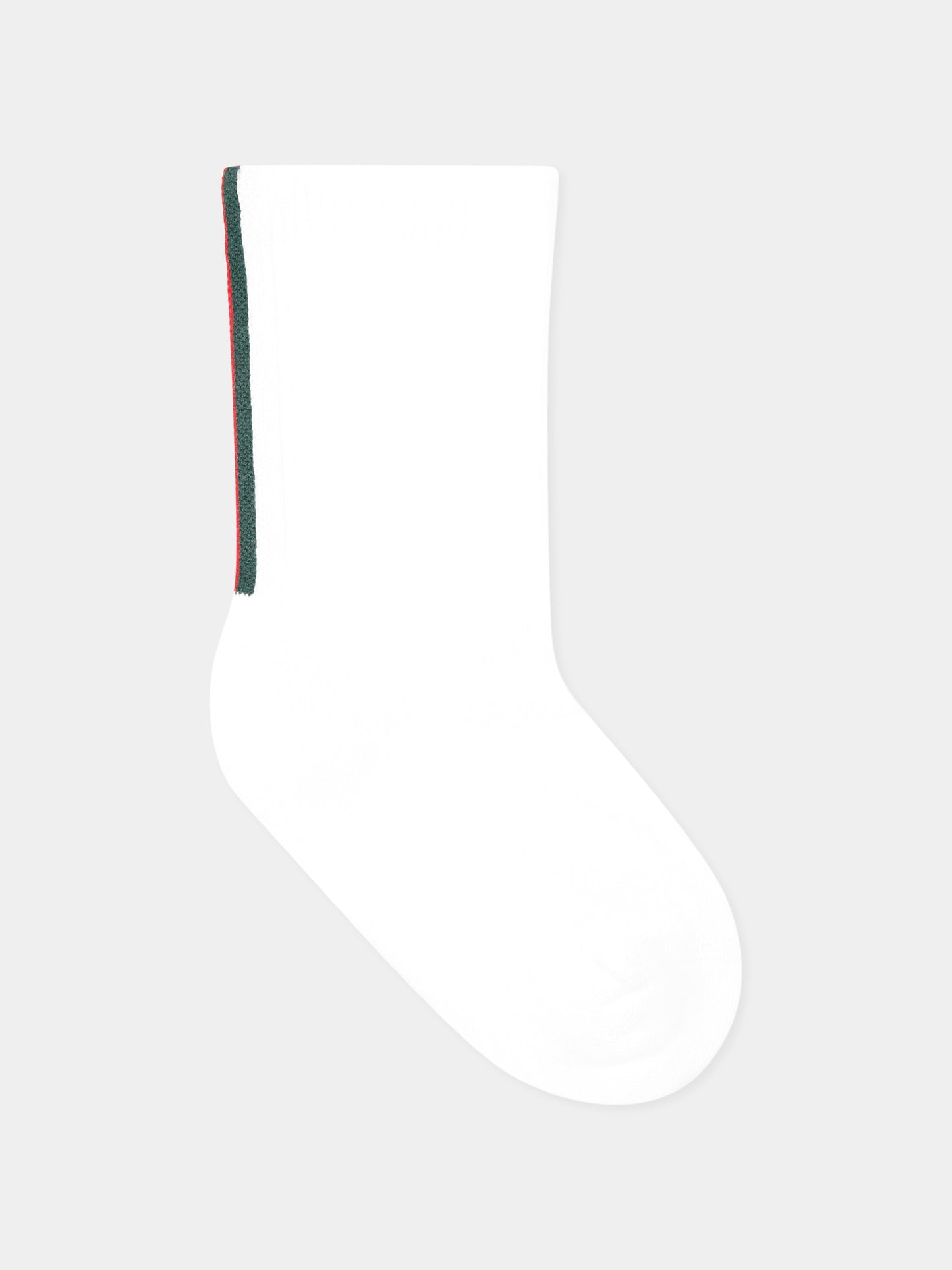 Calzini bianchi per bambini con dettaglio Web,Gucci Kids,802752 4KACK 9066