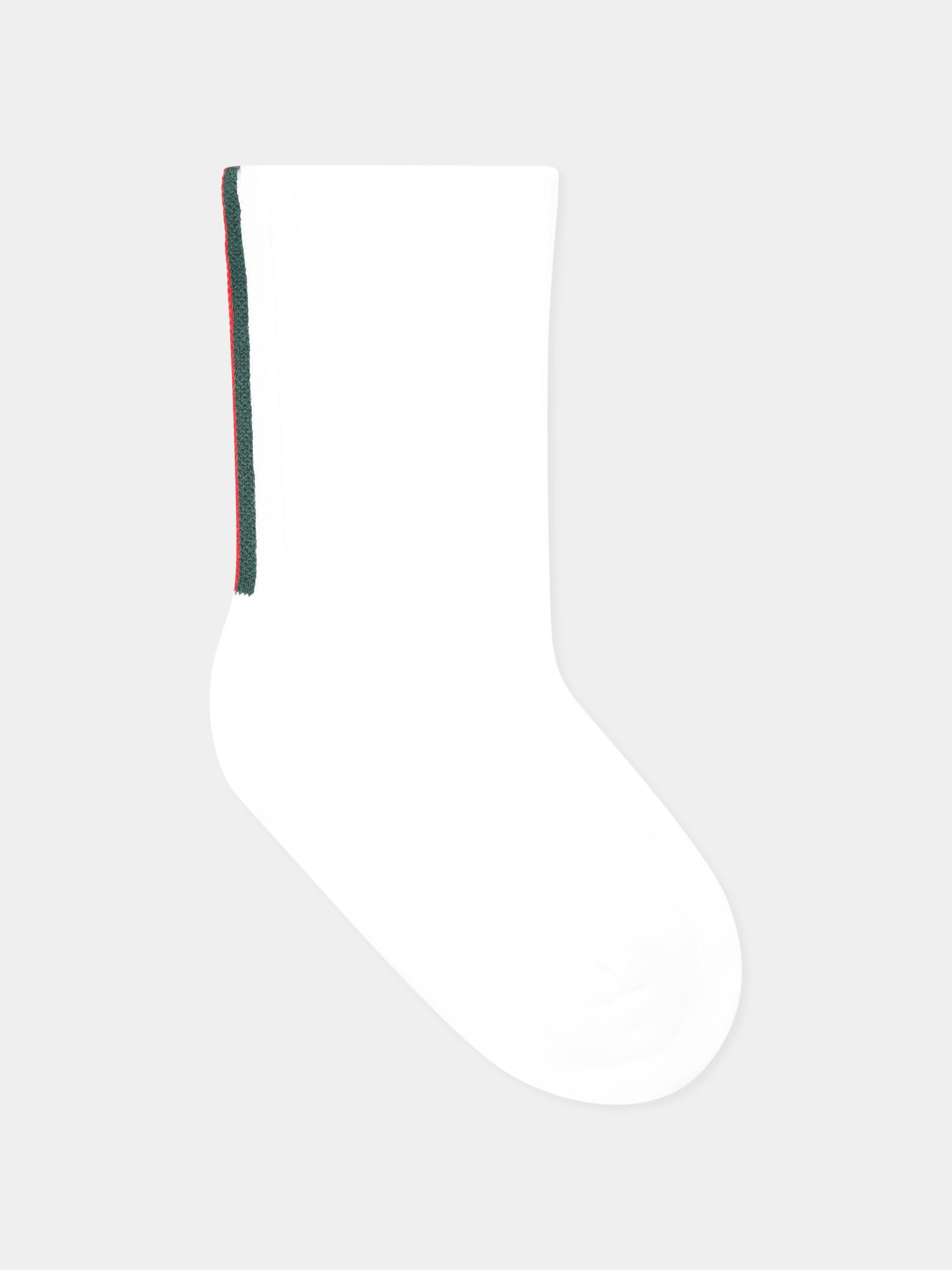 Calzini bianchi per bambini con dettaglio Web,Gucci Kids,802752 4KACK 9066