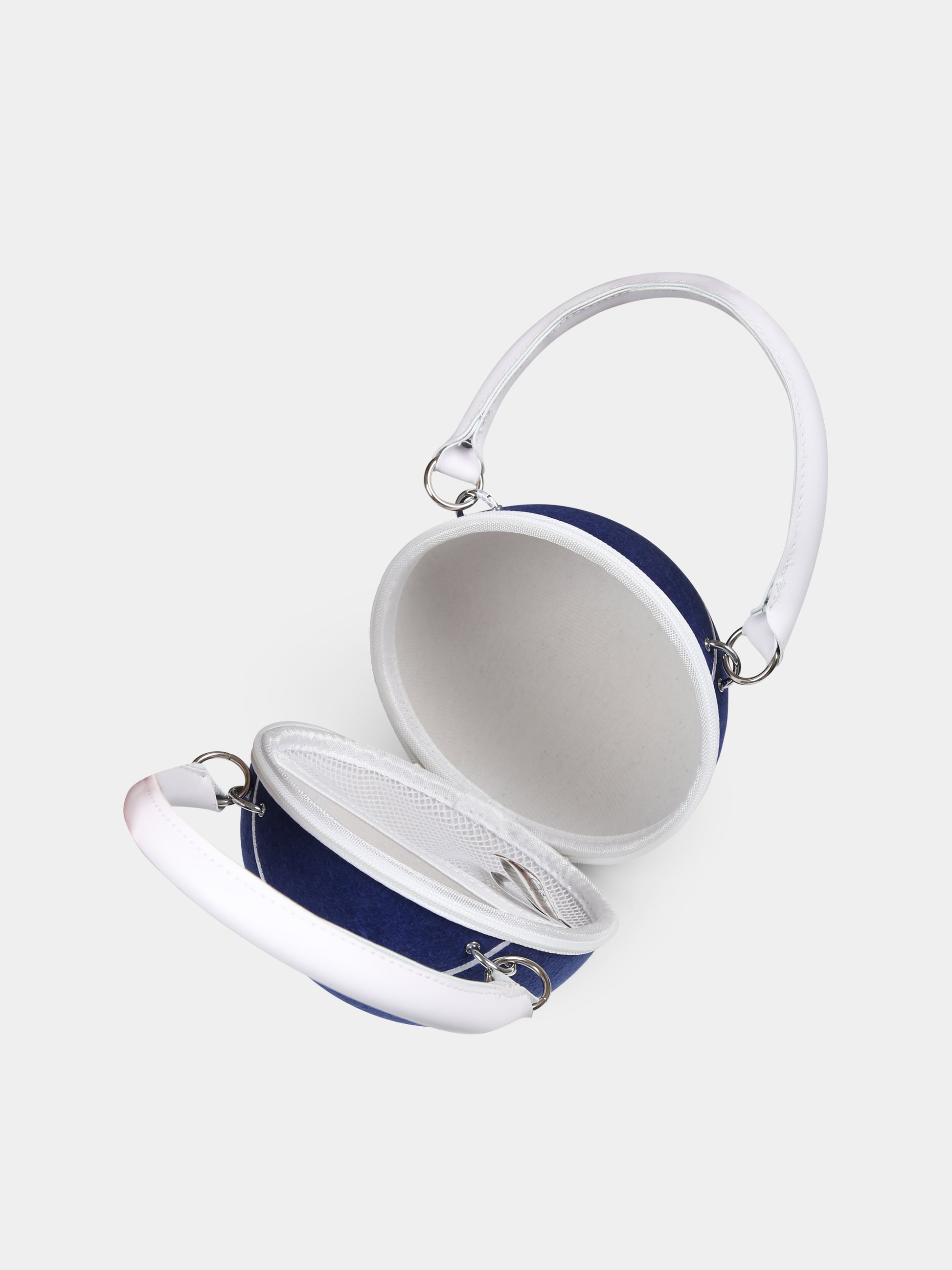 Borsa blu per bambina con logo,Monnalisa,19E004 5067 0056