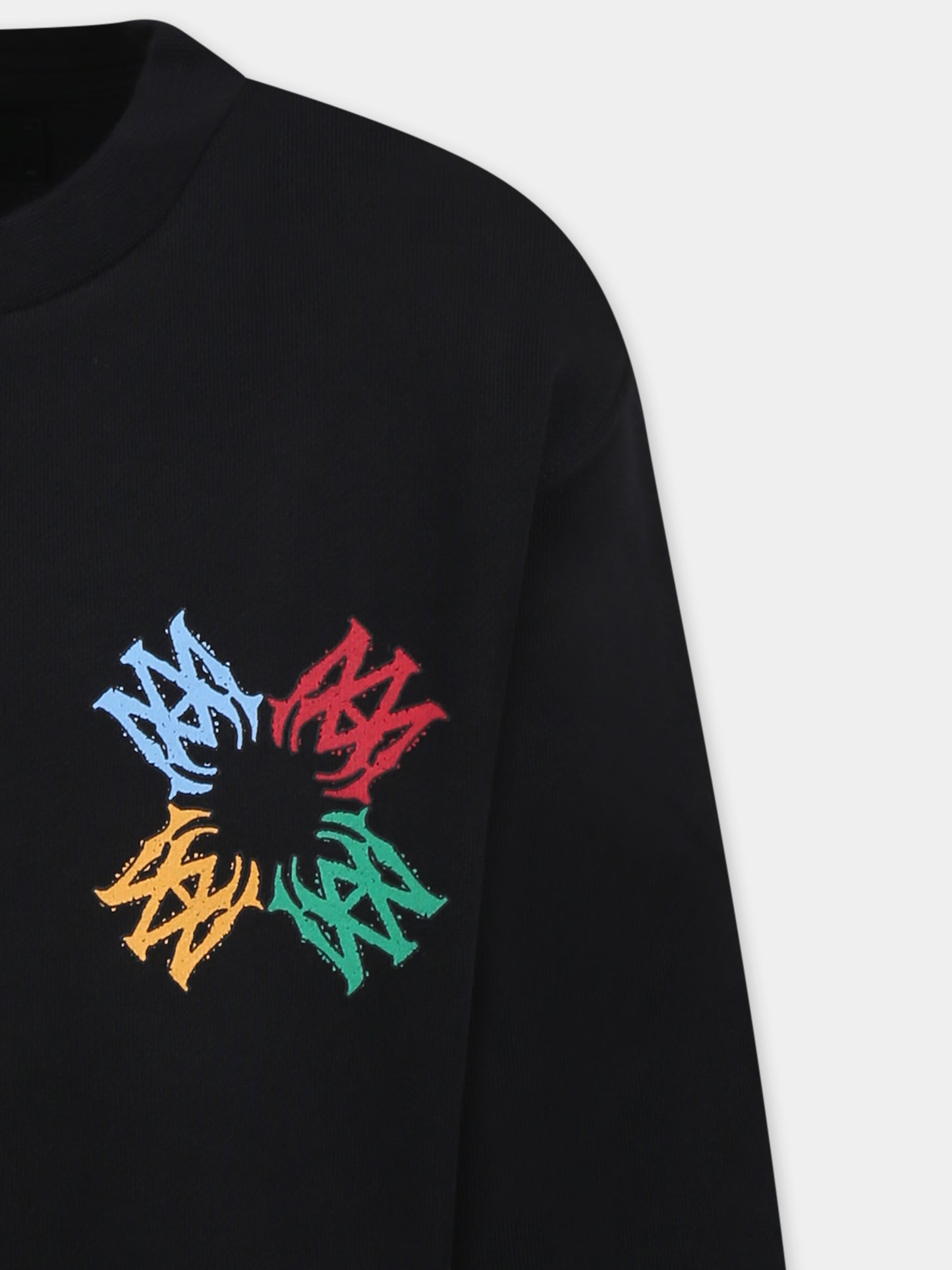 Felpa nera per bambini con logo,Amiri,AKJYCW1007 BLACK