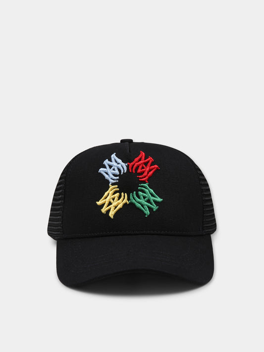 Cappello nero per bambini con logo,Amiri,AKHATR1006 BLACK