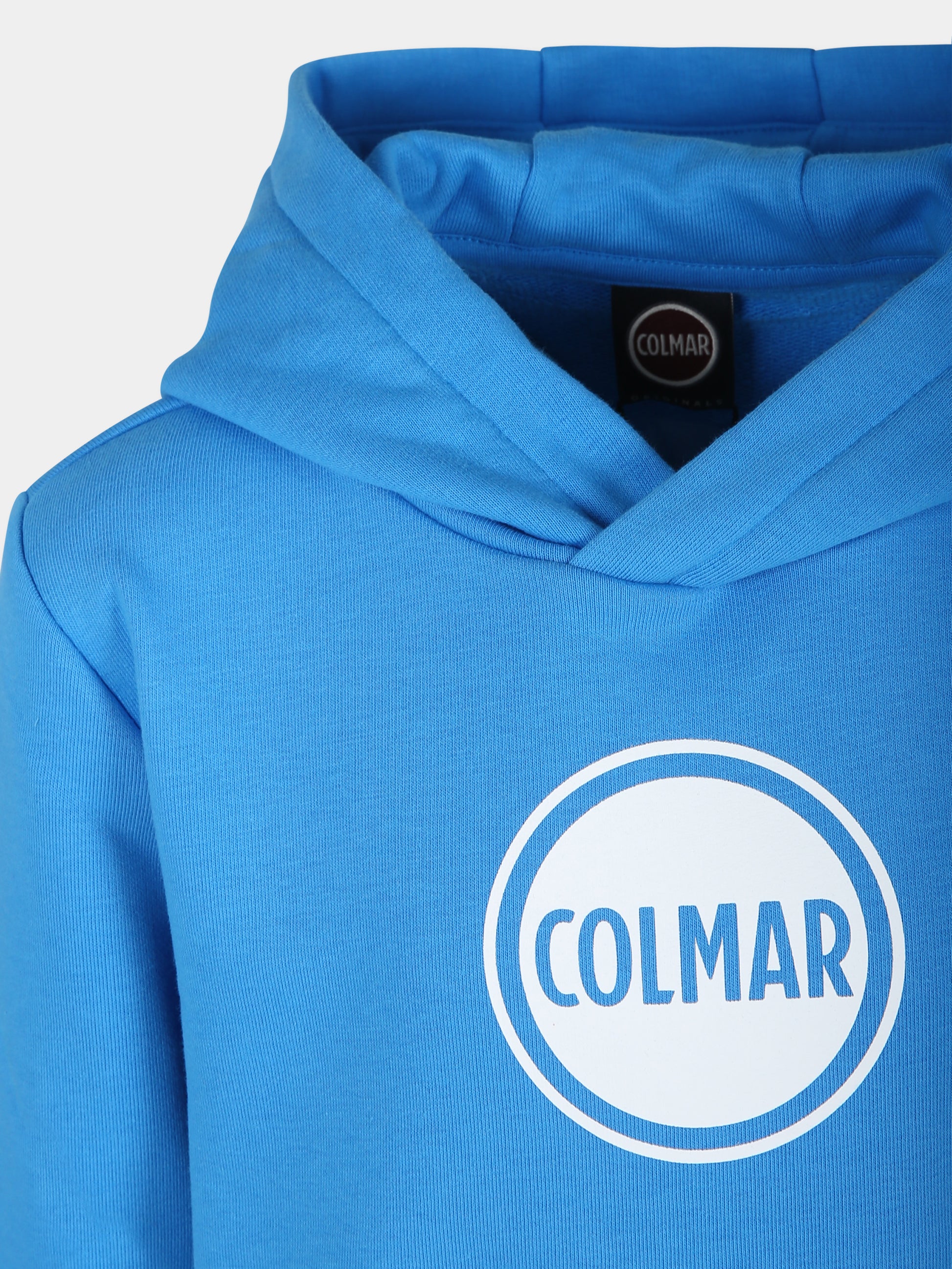 Felpa celeste per bambino con logo,Colmar Originals Kids,3646M 5WS 672