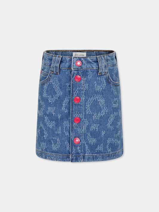 Gonna blu per bambina con logo,Marc Jacobs,W13143 Z10