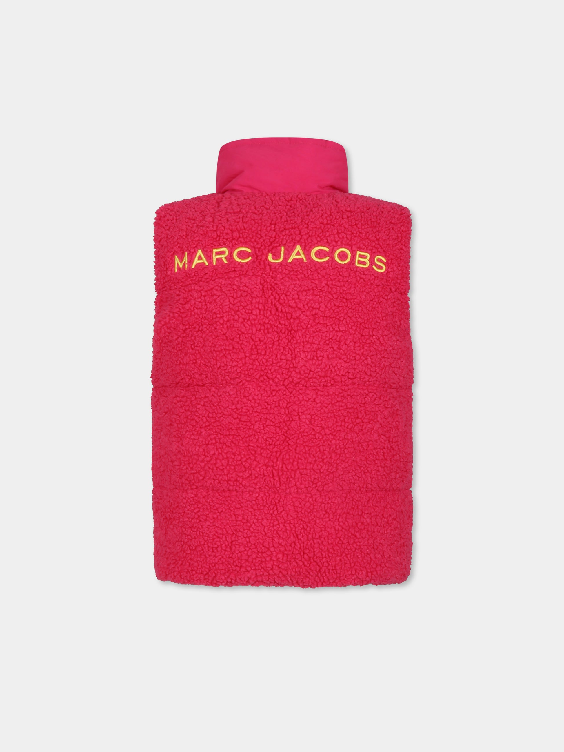 Gilet reversibile rosa per bambina con logo,Marc Jacobs,W16157 494