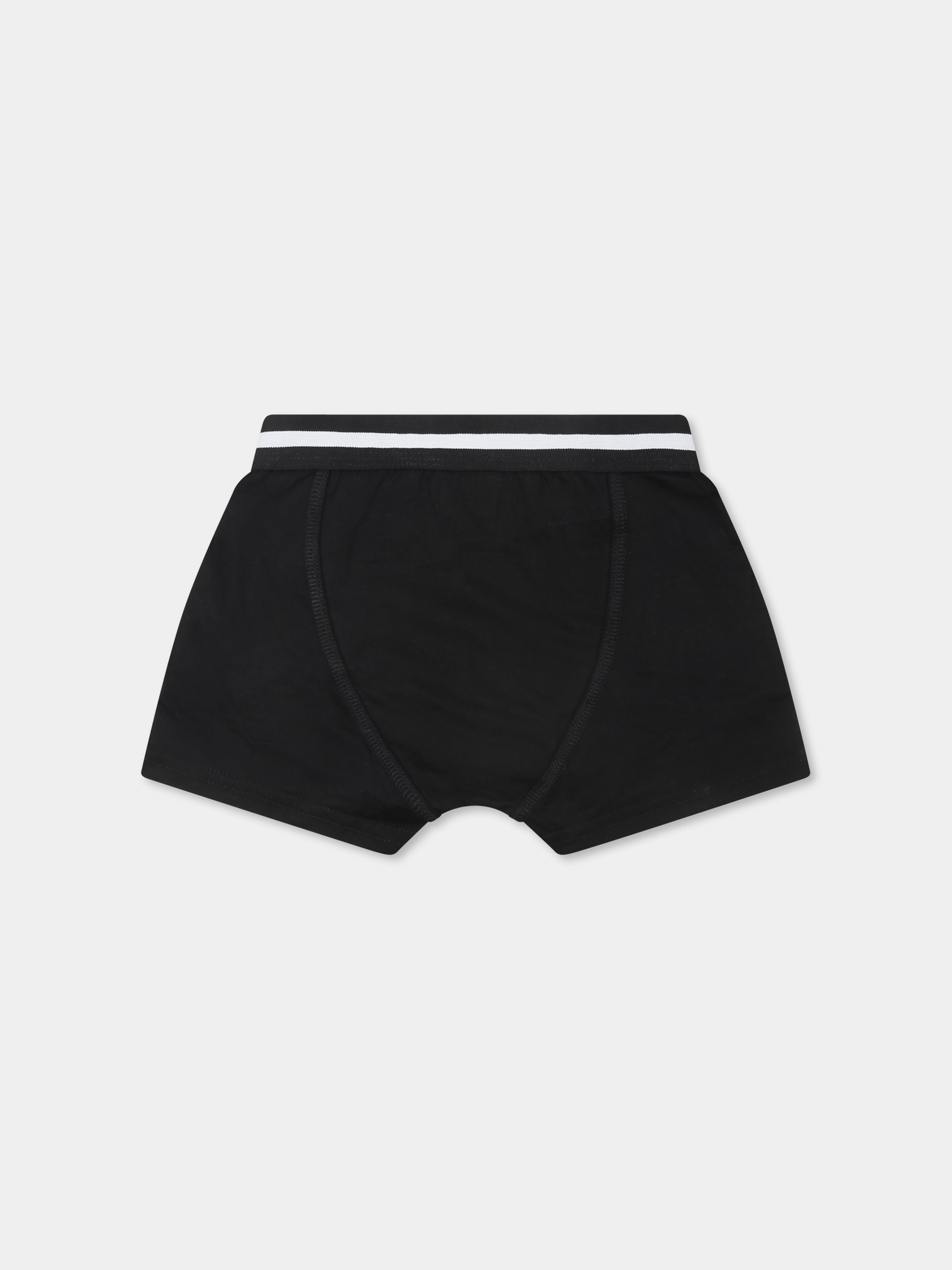 Set boxer nero per bambino con logo,Boss,J20418 09B