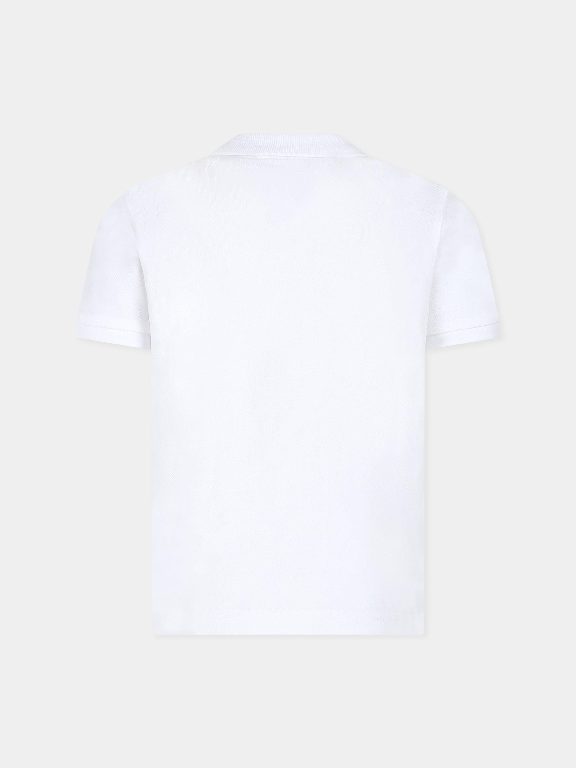 Polo bianca per bambino con logo,Boss,J25O98 10P